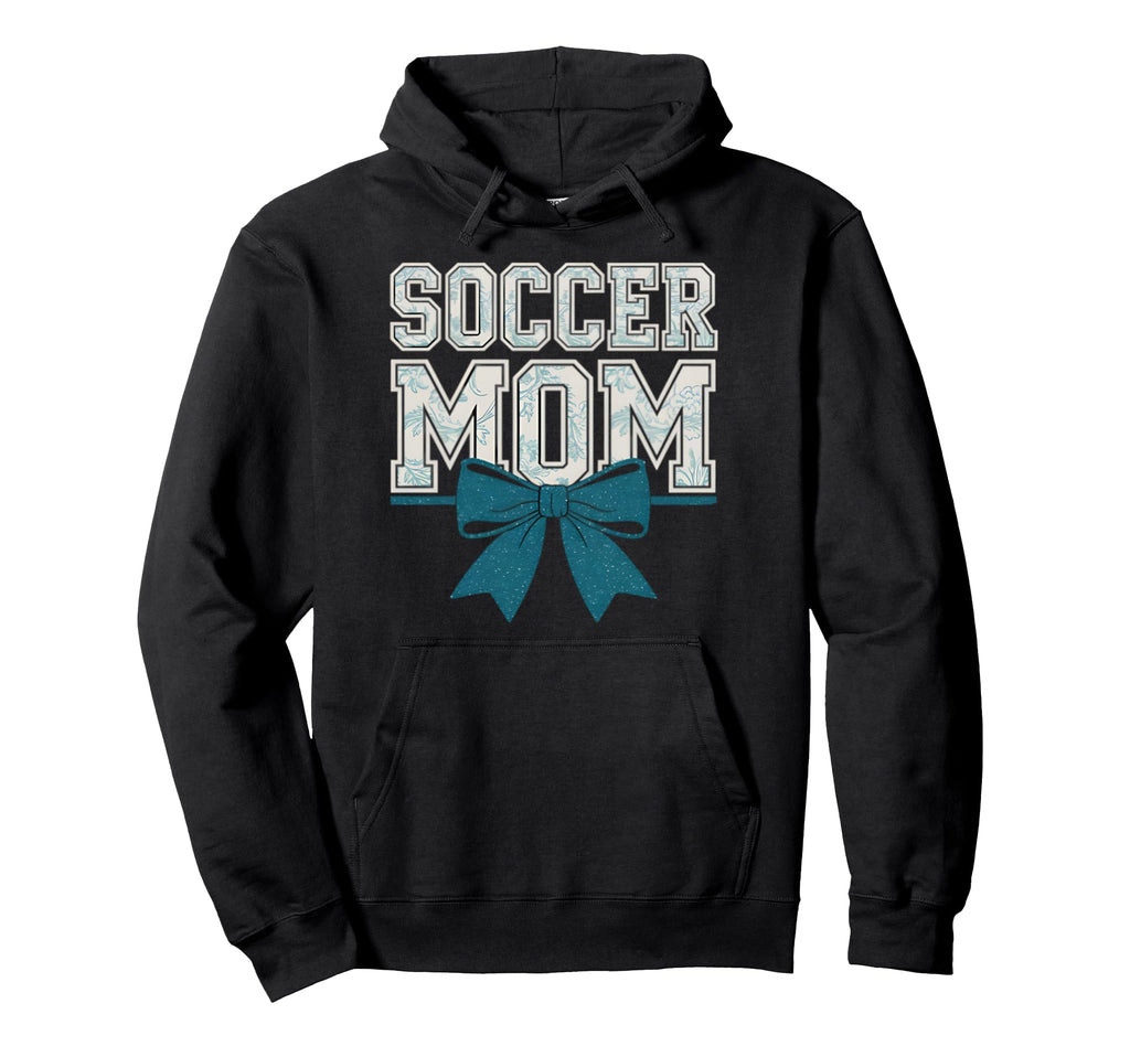 Soccer Mom Coquette Bow Mothers Day Hoodie - Unique Graphic for Adults - T-Shirt, Sweatshirt, Hoodie