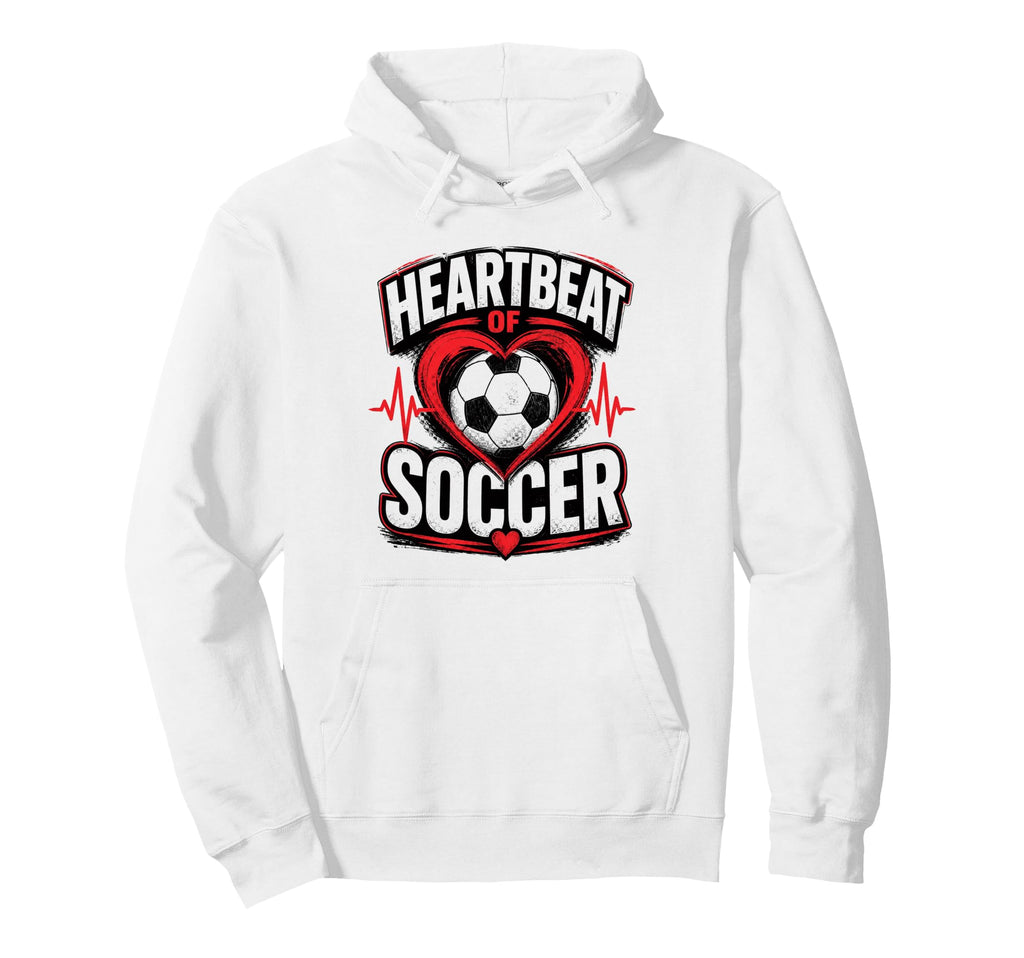 Football Collection Soccer Heartbeat Hoodie - Minimalist Print Men Women - T-Shirt, Sweatshirt, Hoodie