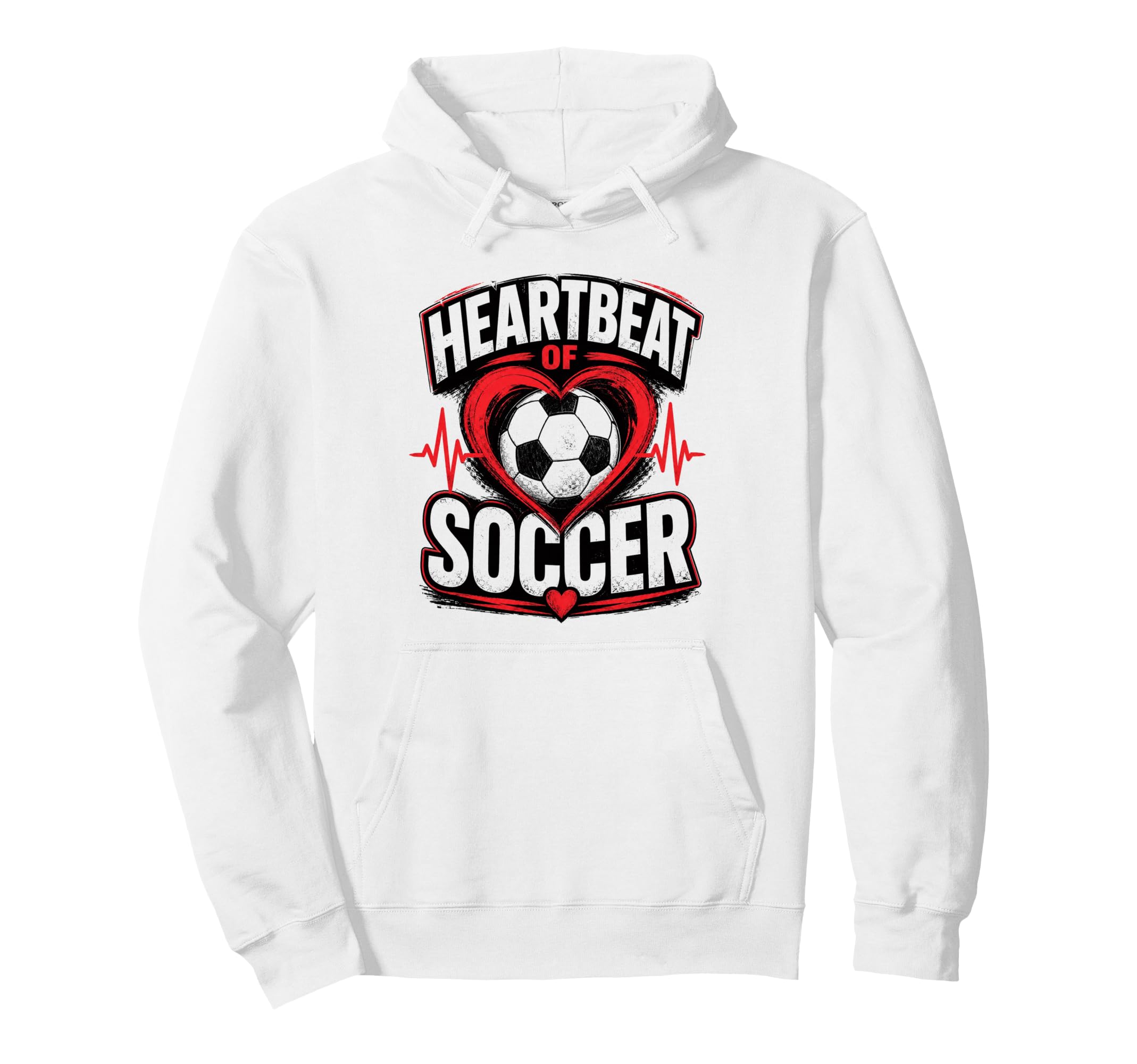 Football Collection Soccer Heartbeat Hoodie - Minimalist Print Men Women - T-Shirt, Sweatshirt, Hoodie