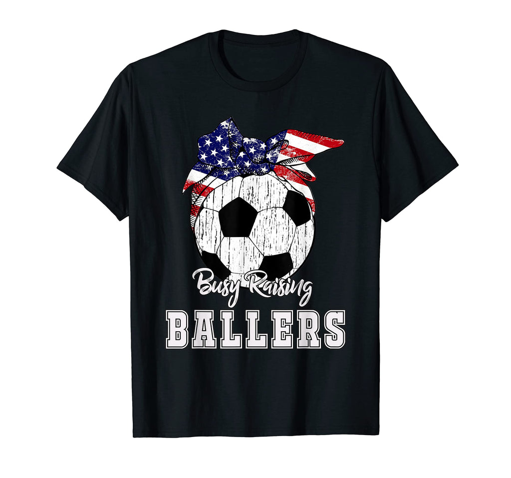 Busy Raising Ballers Soccer Soccer Mom T-Shirt - Minimalist Print Men Women - T-Shirt, Sweatshirt, Hoodie