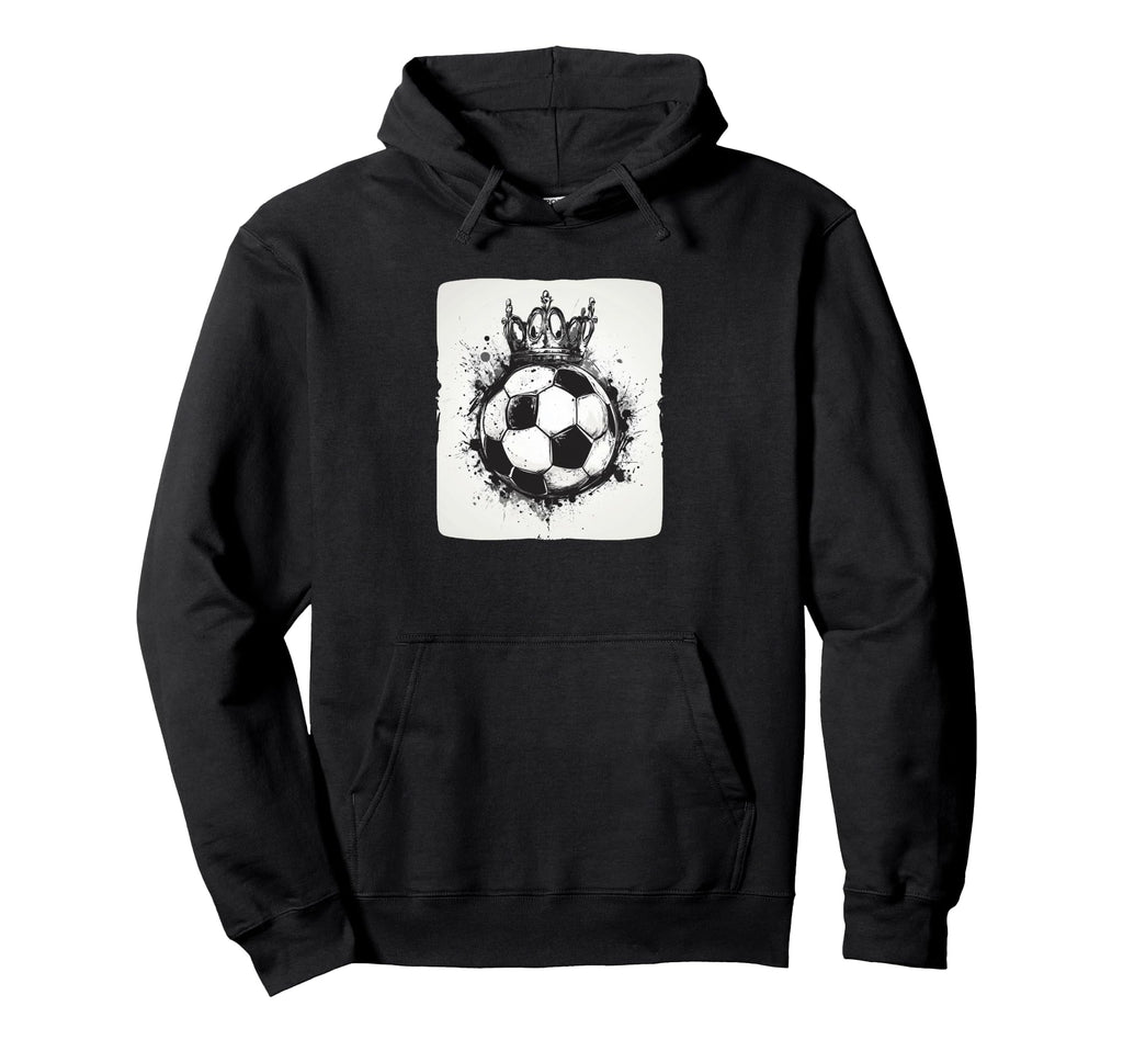 Funny Crowned Soccer Ball Costume Hoodie - Casual Everyday Wear for Adults - T-Shirt, Sweatshirt, Hoodie