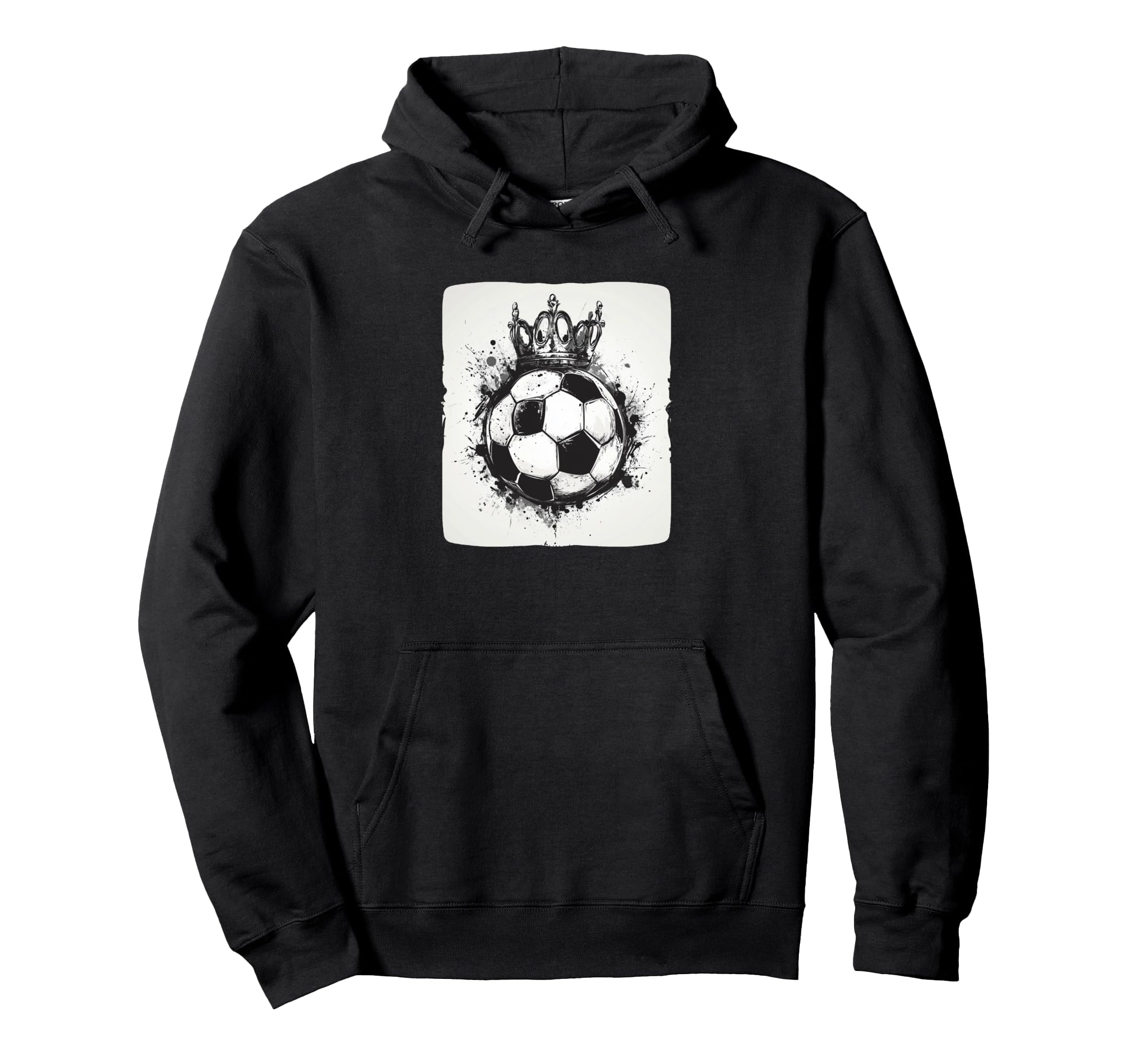 Funny Crowned Soccer Ball Costume And Hoodie - Novelty Apparel Unisex - T-Shirt, Sweatshirt, Hoodie