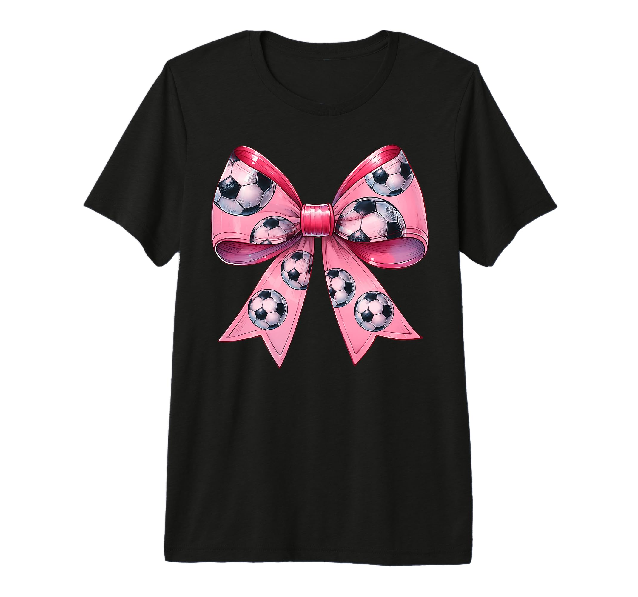Coquette Bow Soccer Ball Pattern Mothers T-Shirt - Streetwear Style Unisex - T-Shirt, Sweatshirt, Hoodie