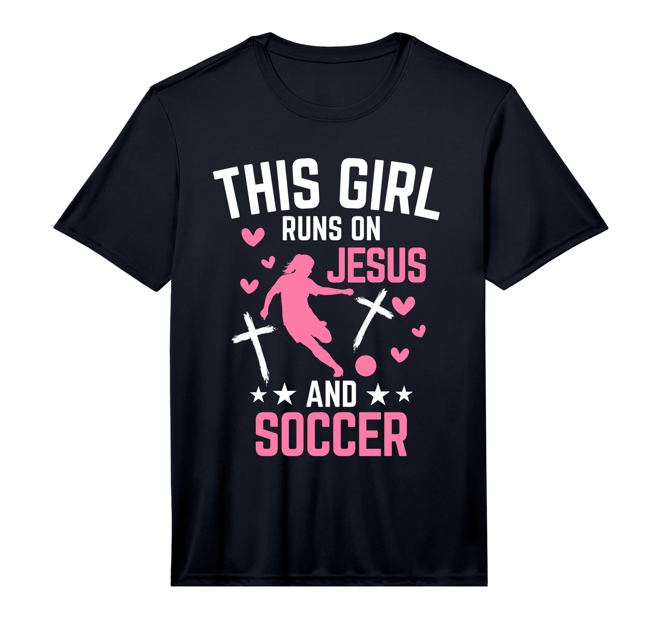 This Runs Jesus And Soccer Christian T-Shirt - Trendy Graphic for Adults - T-Shirt, Sweatshirt, Hoodie
