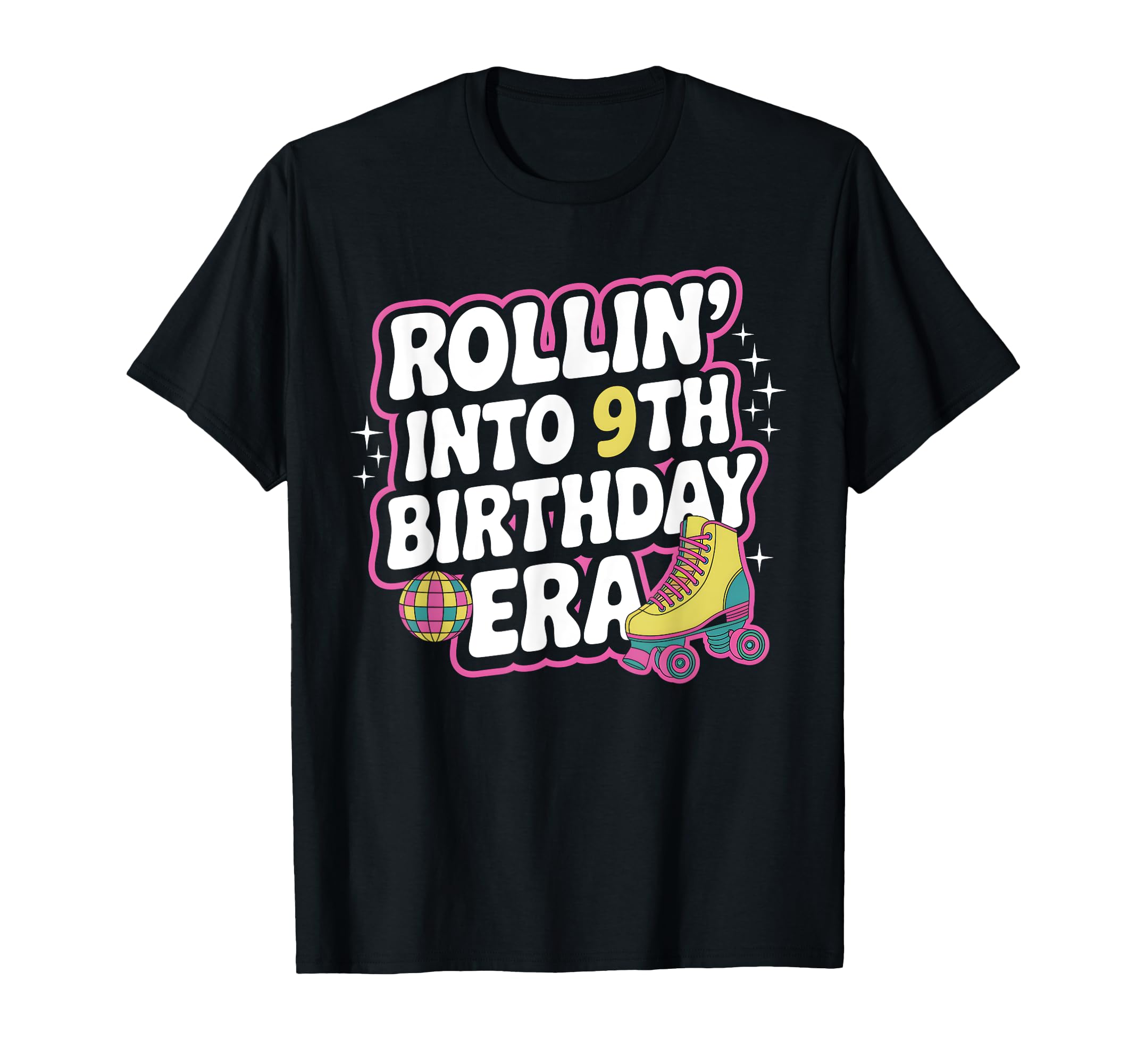Rollin Into 9Th Birthday Era Yellow T-Shirt - Novelty Apparel Men Women - T-Shirt, Sweatshirt, Hoodie