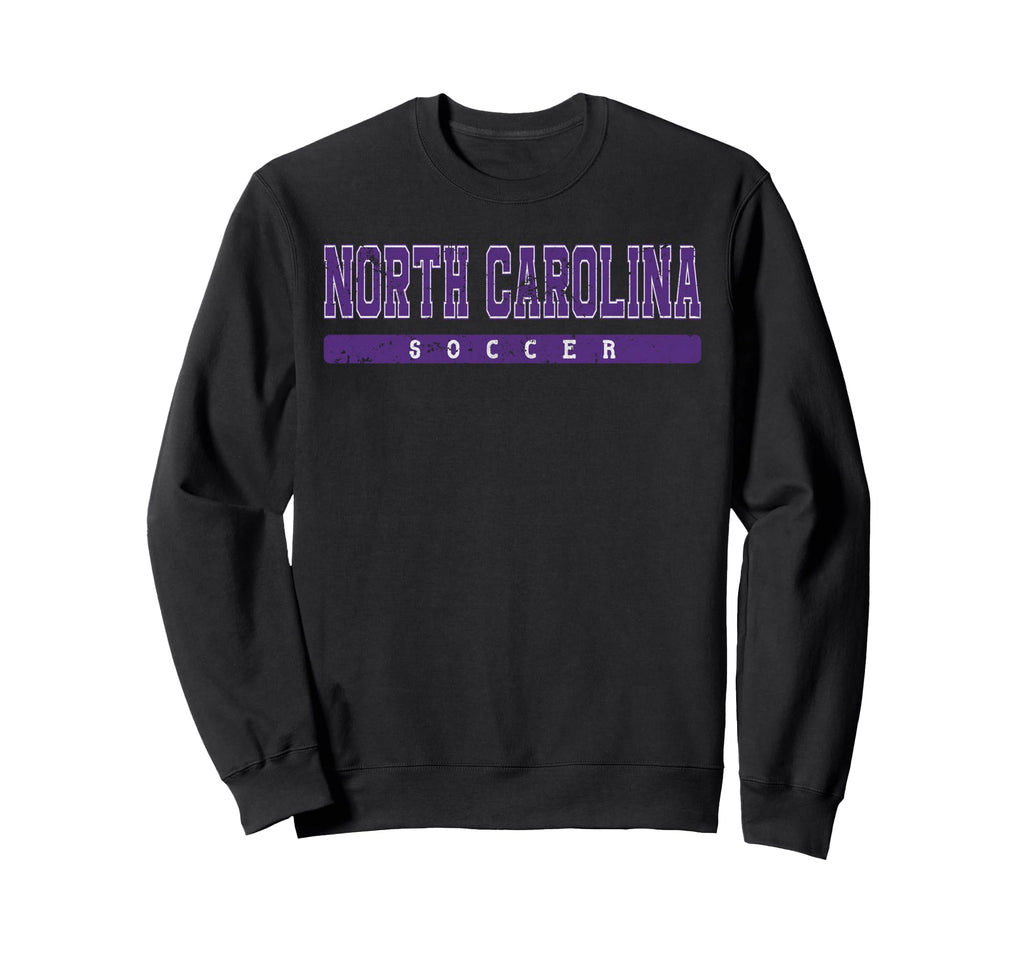 North Carolina Soccer Purple Text Sweatshirt - Unique Graphic Men Women - T-Shirt, Sweatshirt, Hoodie