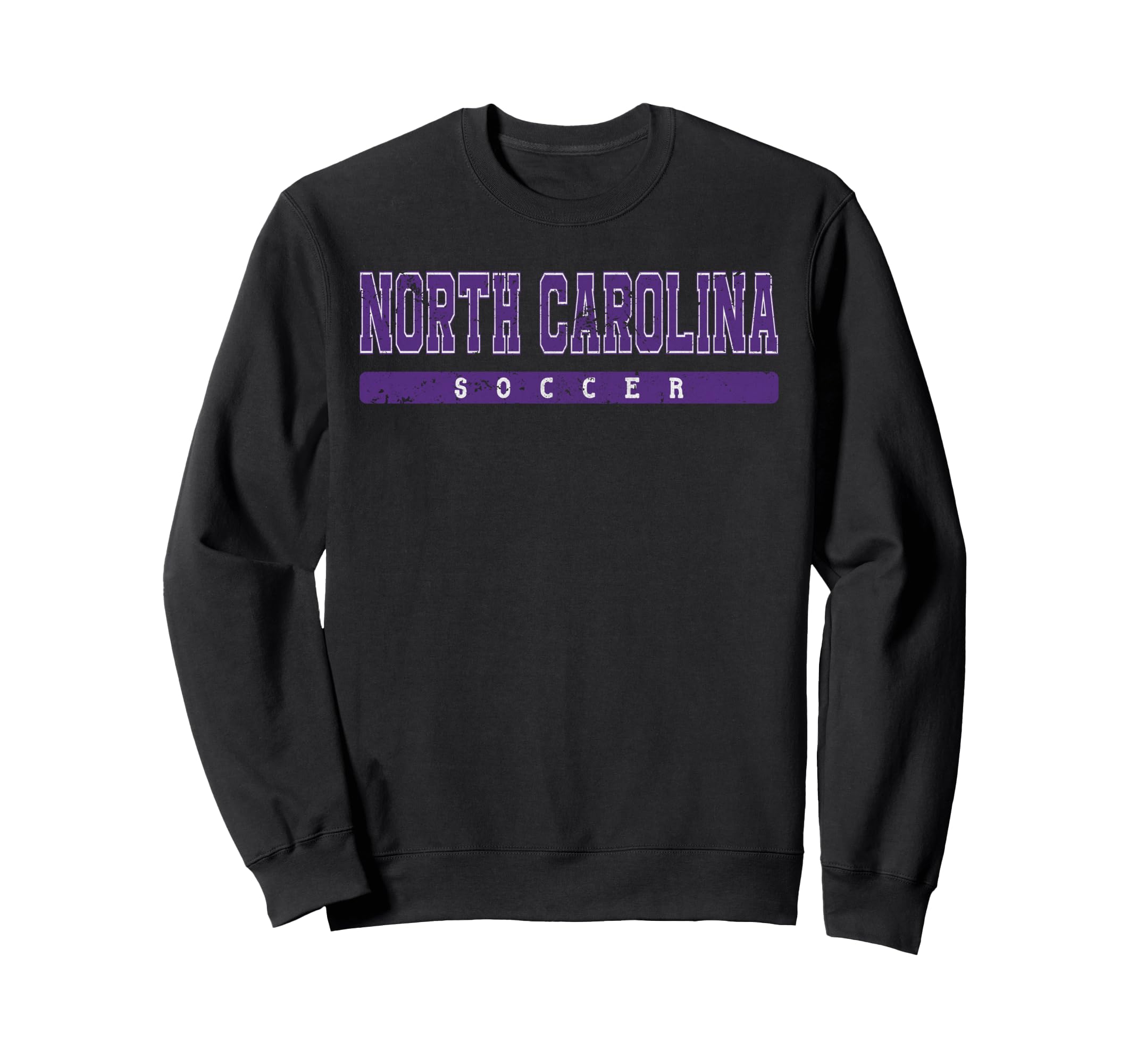 North Carolina Soccer Purple Text Sweatshirt - Unique Graphic Men Women - T-Shirt, Sweatshirt, Hoodie