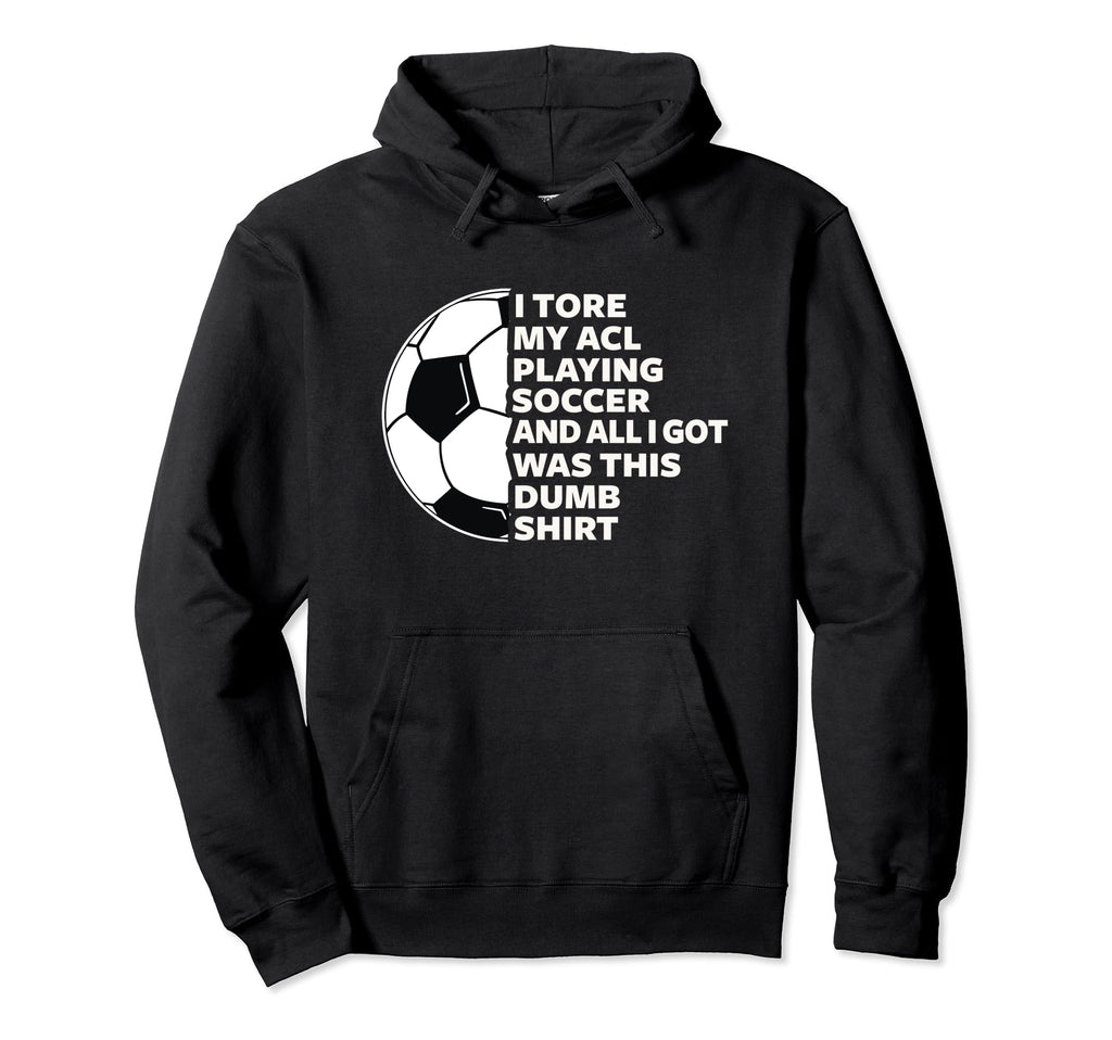 Knee Surgery Recovery Soccer Injury Hoodie - Fun Novelty Design Men Women - T-Shirt, Sweatshirt, Hoodie