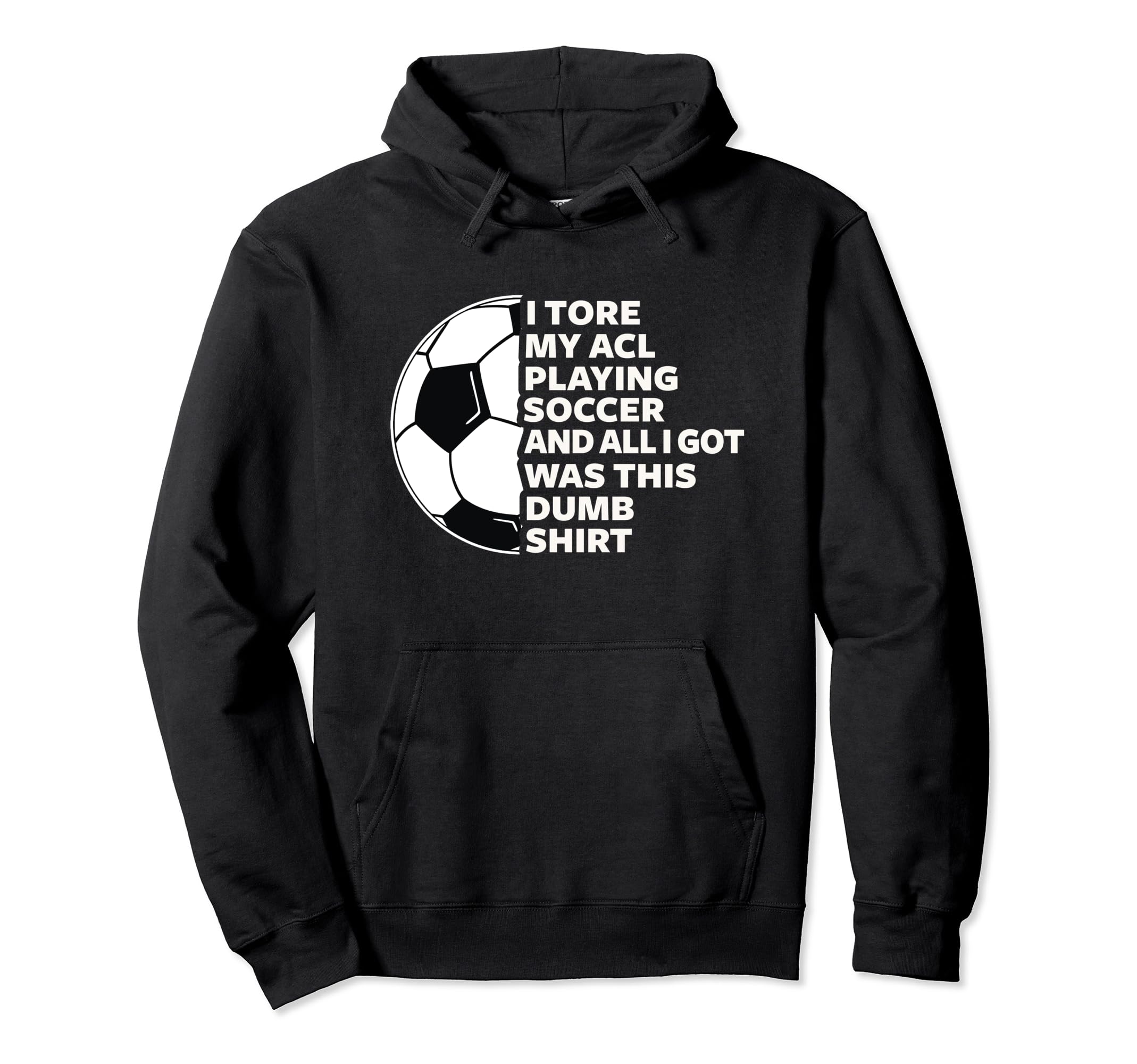 Knee Surgery Recovery Soccer Injury Hoodie - Fun Novelty Design Men Women - T-Shirt, Sweatshirt, Hoodie