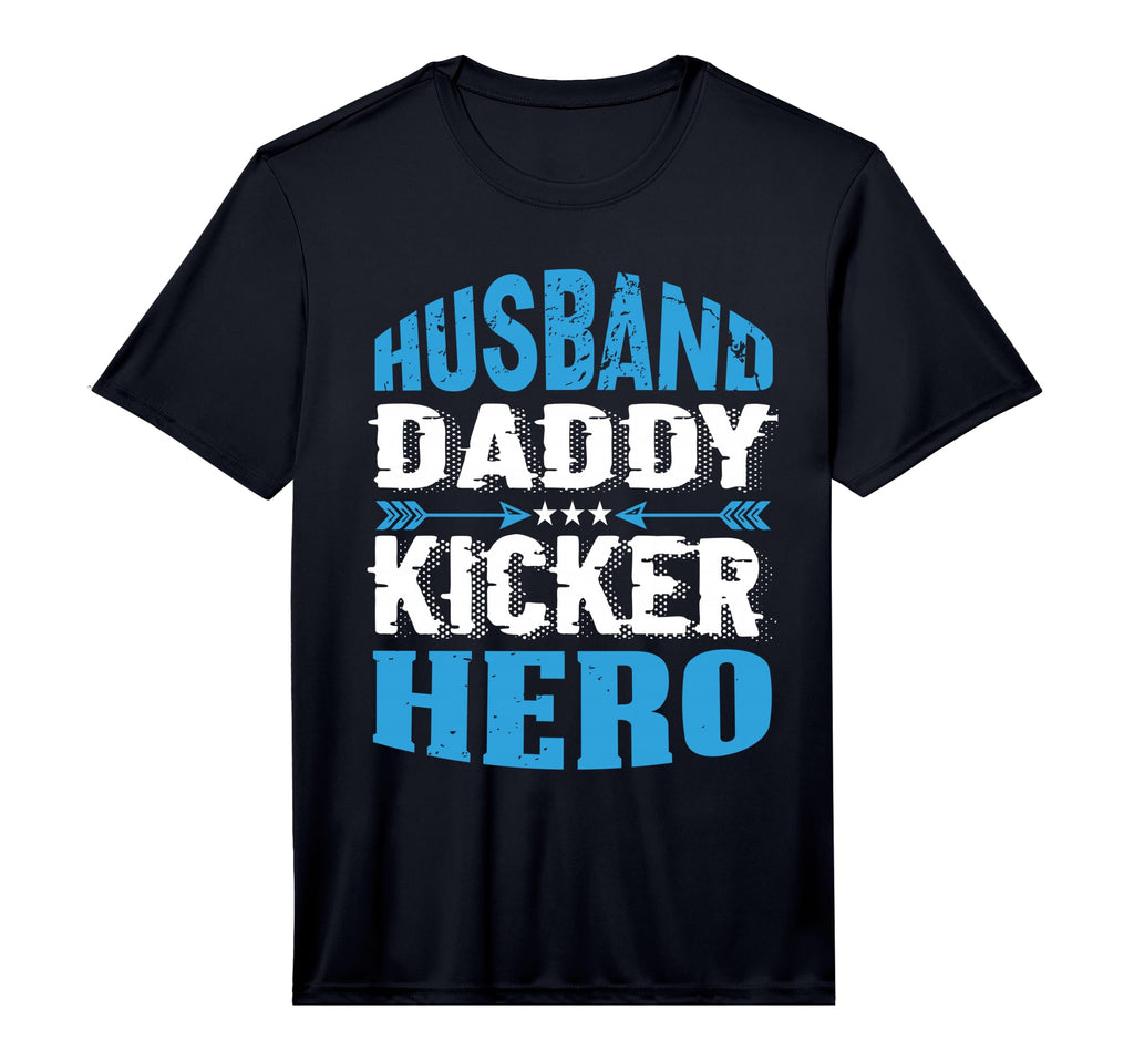 Mens Husband Daddy Kicker Hero Soccer T-Shirt - Unique Graphic for Adults - T-Shirt, Sweatshirt, Hoodie