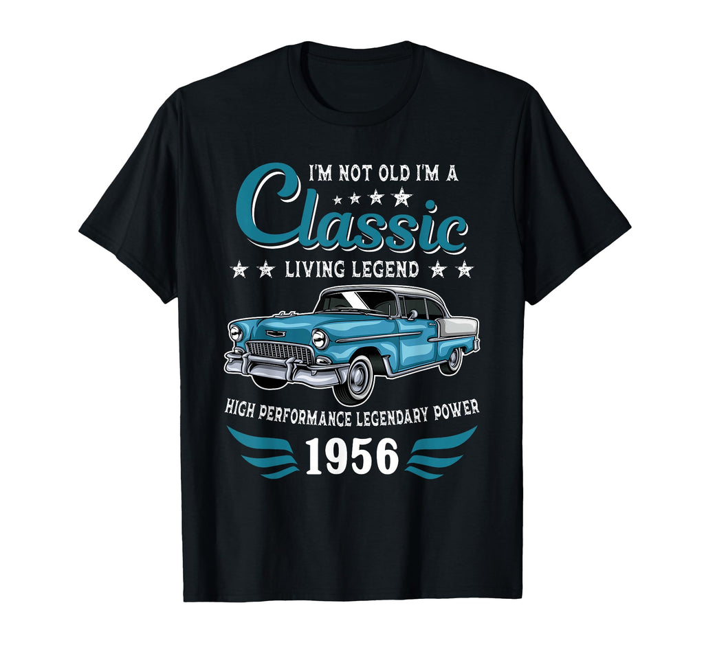 1956 Birthday Car Legends Born 1956 T-Shirt - Aesthetic Graphic for Adults - T-Shirt, Sweatshirt, Hoodie