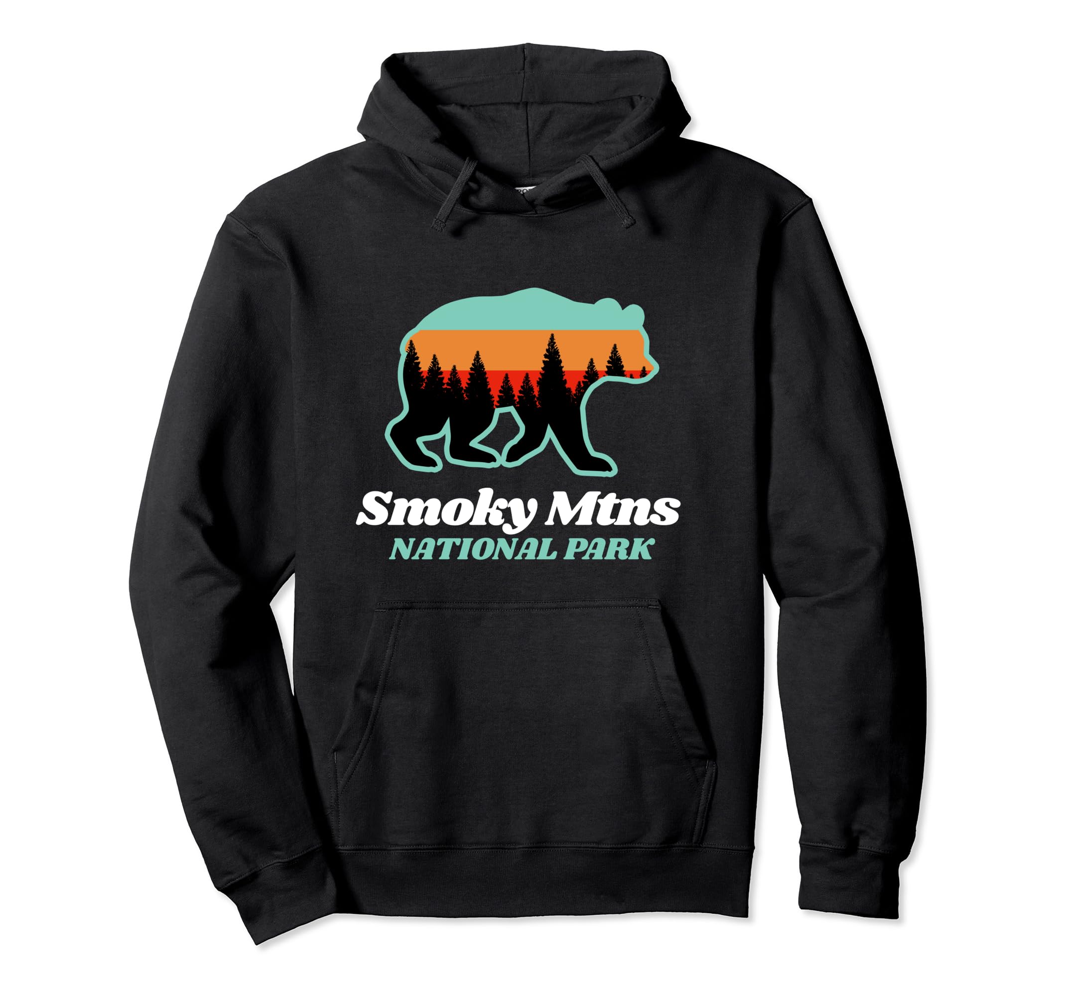 Smoky Mountains Bear Forest National Park Hoodie - Graphic Print Men Women - T-Shirt, Sweatshirt, Hoodie