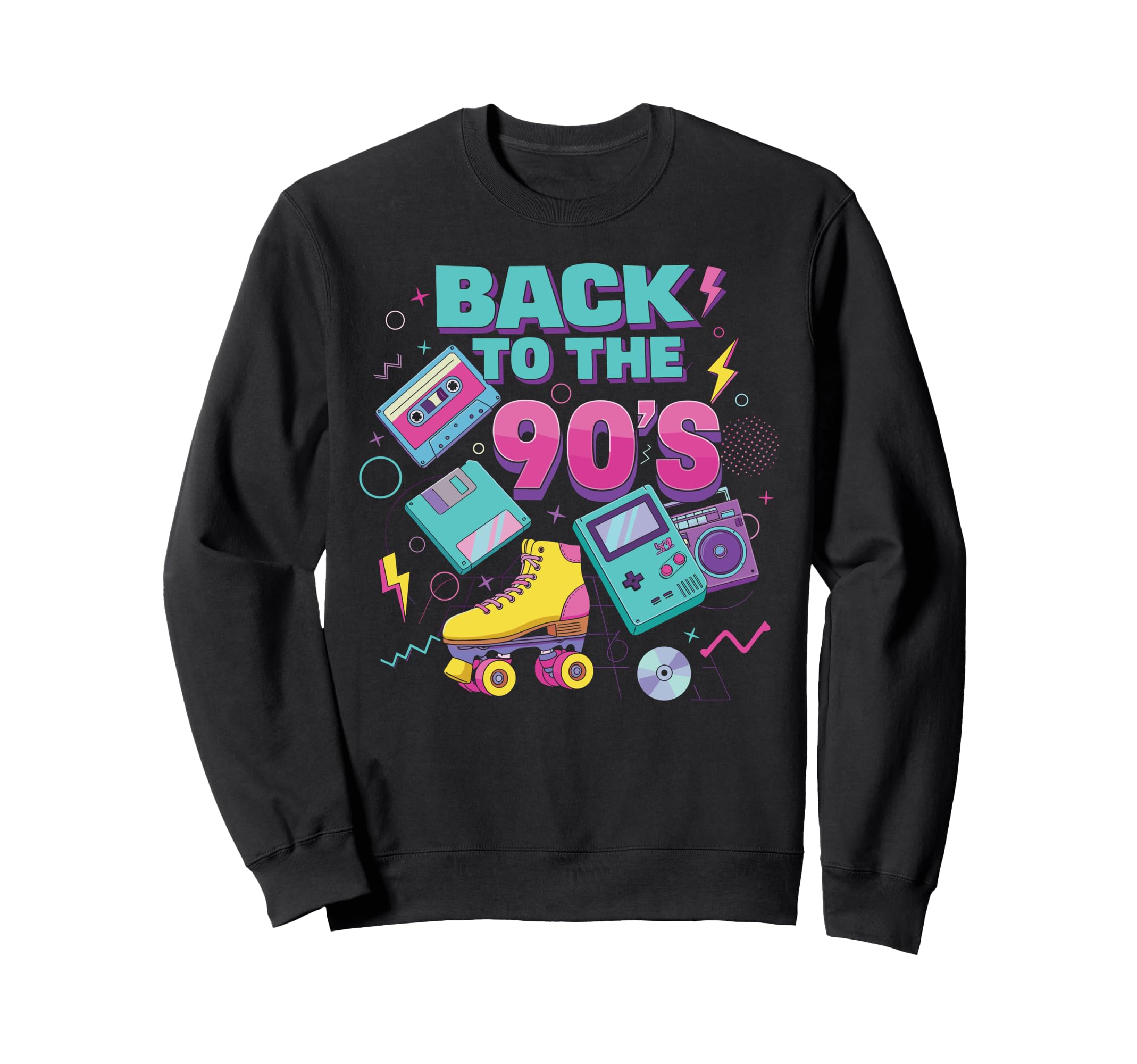 Back To 90S Roller Skates Sweatshirt - Custom Art Print for Adults - T-Shirt, Sweatshirt, Hoodie