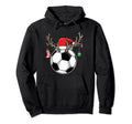 Soccer Player Reindeer Santa Gift Hoodie - Aesthetic Graphic for Adults - T-Shirt, Sweatshirt, Hoodie