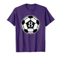 Soccer Number 8 8Th Birthday T-Shirt - Minimalist Print Men Women - T-Shirt, Sweatshirt, Hoodie