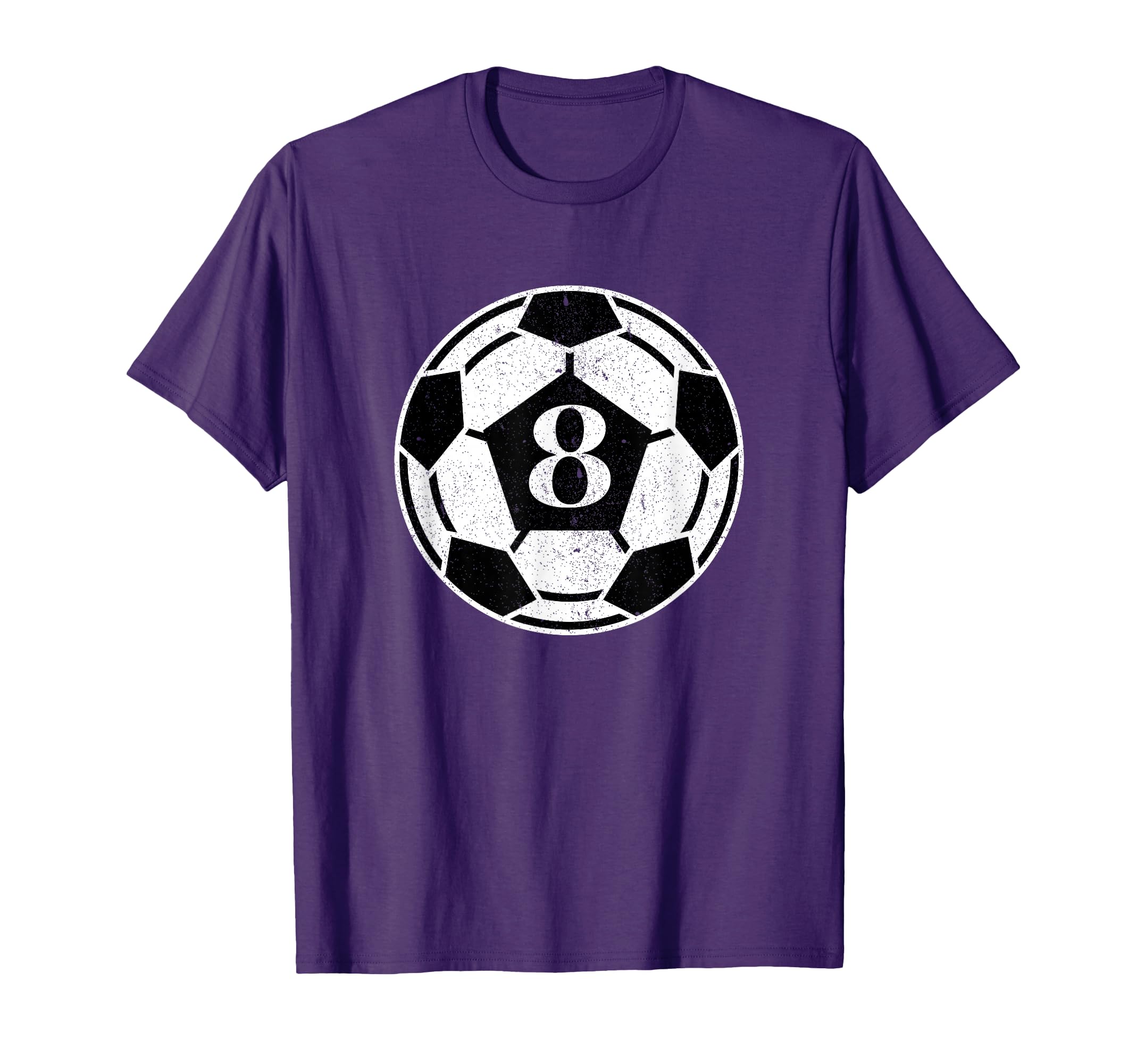 Soccer Number 8 8Th Birthday T-Shirt - Minimalist Print Men Women - T-Shirt, Sweatshirt, Hoodie