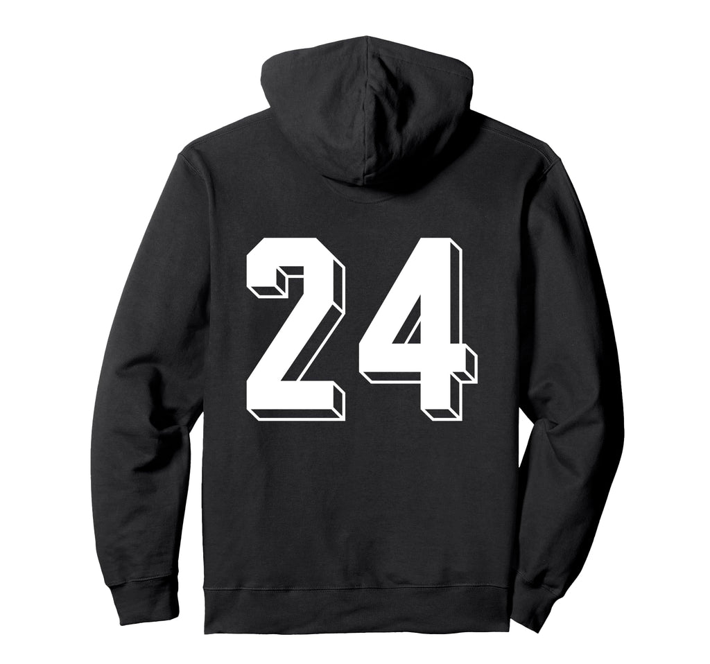 Number 24 Backside 80S 90S Team Jersey Hoodie - Streetwear Style Unisex - T-Shirt, Sweatshirt, Hoodie