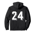 Number 24 Backside 80S 90S Team Jersey Hoodie - Streetwear Style Unisex - T-Shirt, Sweatshirt, Hoodie