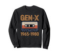 Gen X 1965 1980 Cassette Tape Sweatshirt - Aesthetic Graphic for Adults - T-Shirt, Sweatshirt, Hoodie