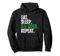 Eat Sleep Soccer Repeat Soccer Player Hoodie - Minimalist Print Unisex - T-Shirt, Sweatshirt, Hoodie