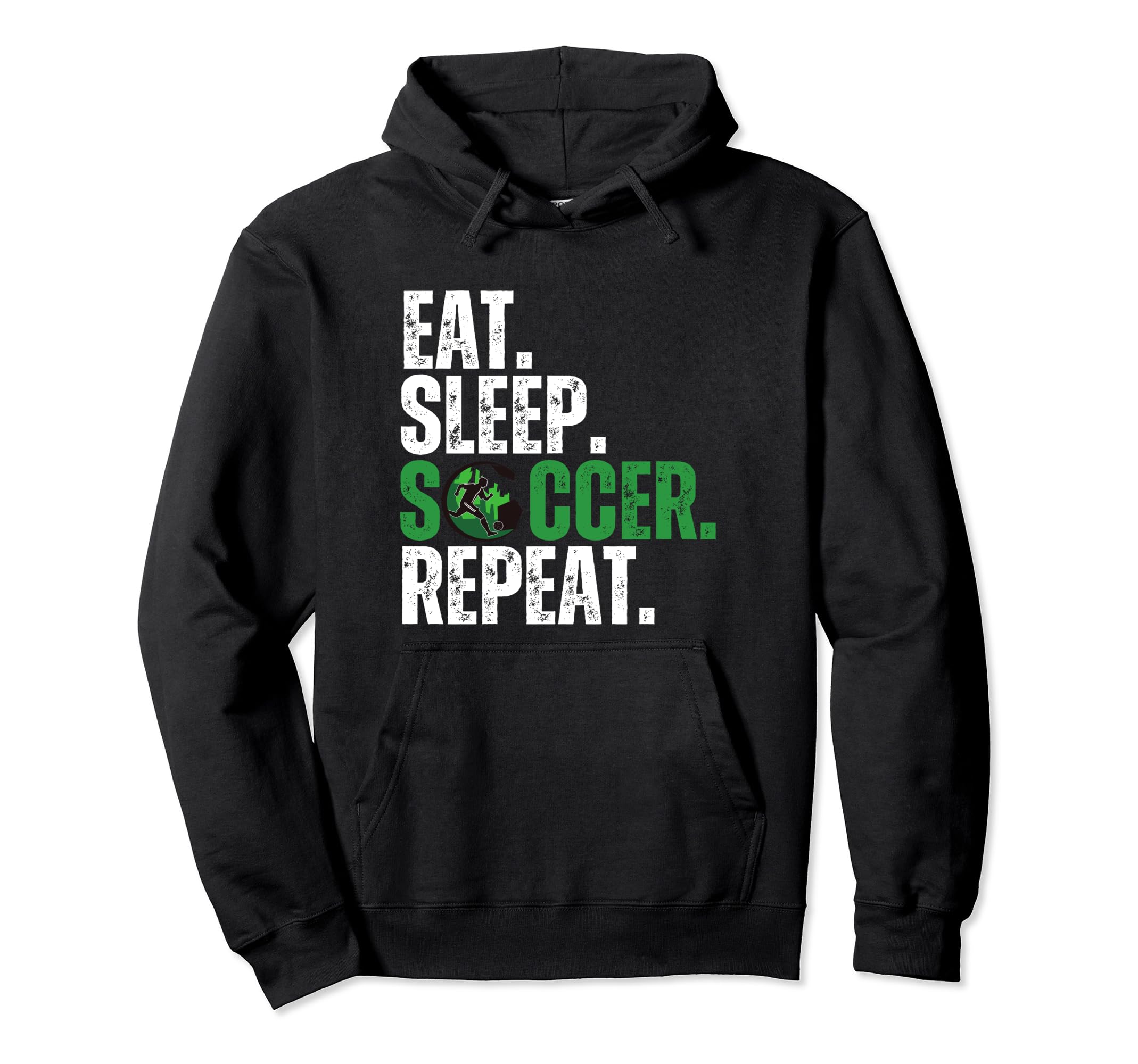Eat Sleep Soccer Repeat Soccer Player Hoodie - Minimalist Print Unisex - T-Shirt, Sweatshirt, Hoodie