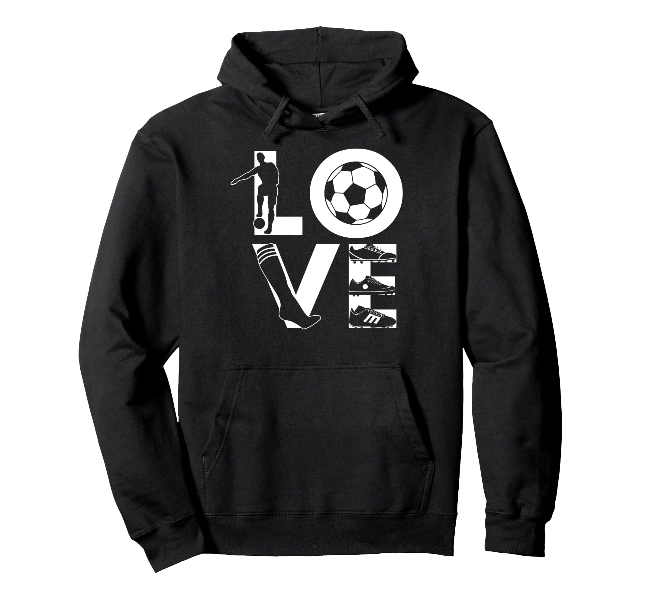 Soccer Love Gift Football Player Teens Hoodie - Custom Art Print Men Women - T-Shirt, Sweatshirt, Hoodie