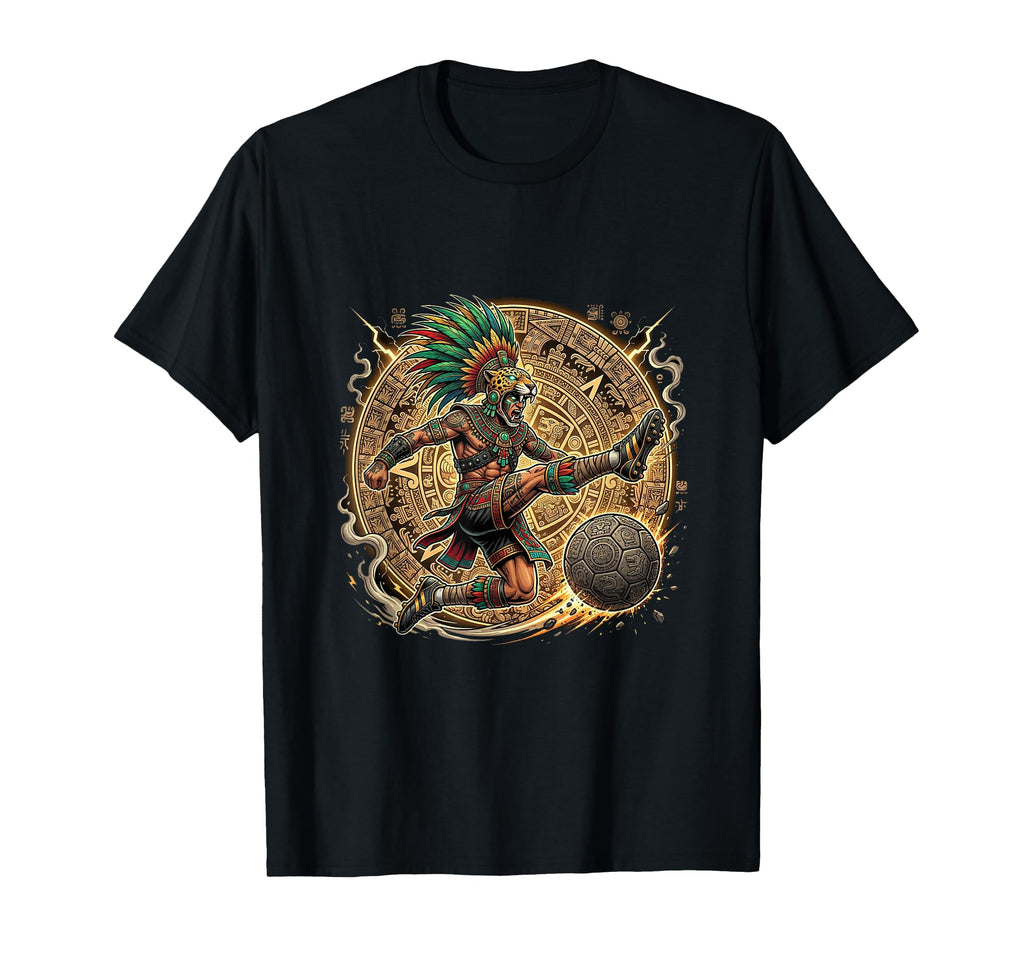 Aztec Warrior Soccer Jaguar Costume T-Shirt - Minimalist Print for Adults - T-Shirt, Sweatshirt, Hoodie