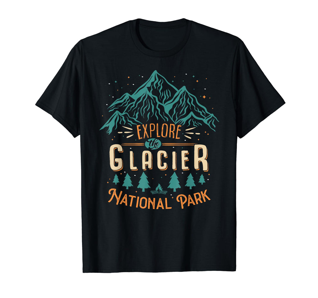 Glacier National Park Us Glacier T-Shirt - Fun Novelty Design for Adults - T-Shirt, Sweatshirt, Hoodie