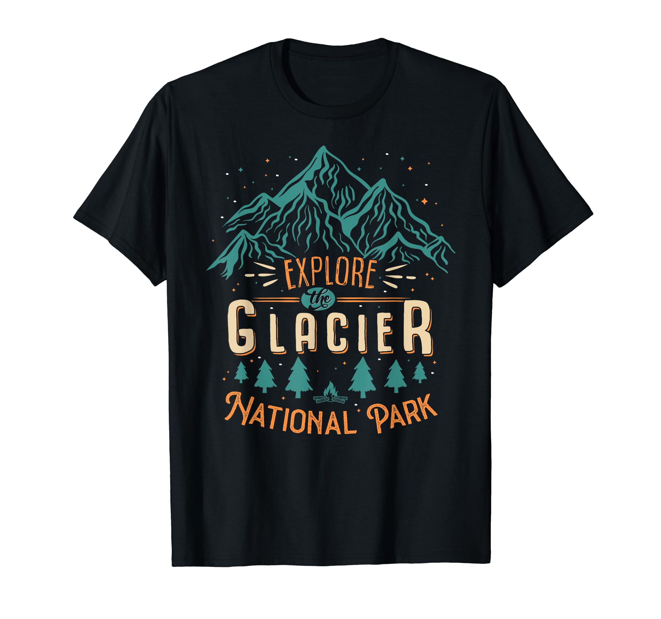 Glacier National Park Us Glacier T-Shirt - Fun Novelty Design for Adults - T-Shirt, Sweatshirt, Hoodie