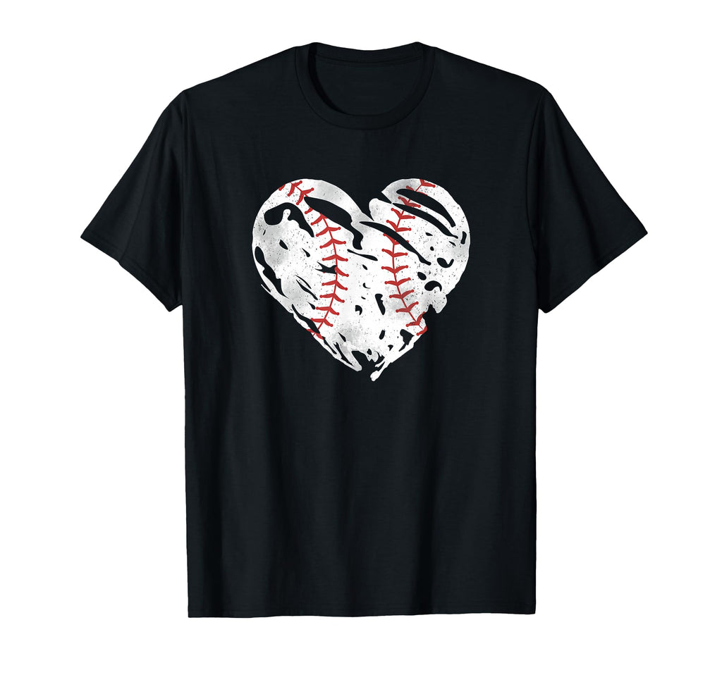 Ball Heart Coach Player Baseball Mom T-Shirt - Custom Art Print Men Women - T-Shirt, Sweatshirt, Hoodie
