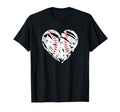 Ball Heart Coach Player Baseball Mom T-Shirt - Custom Art Print Men Women - T-Shirt, Sweatshirt, Hoodie