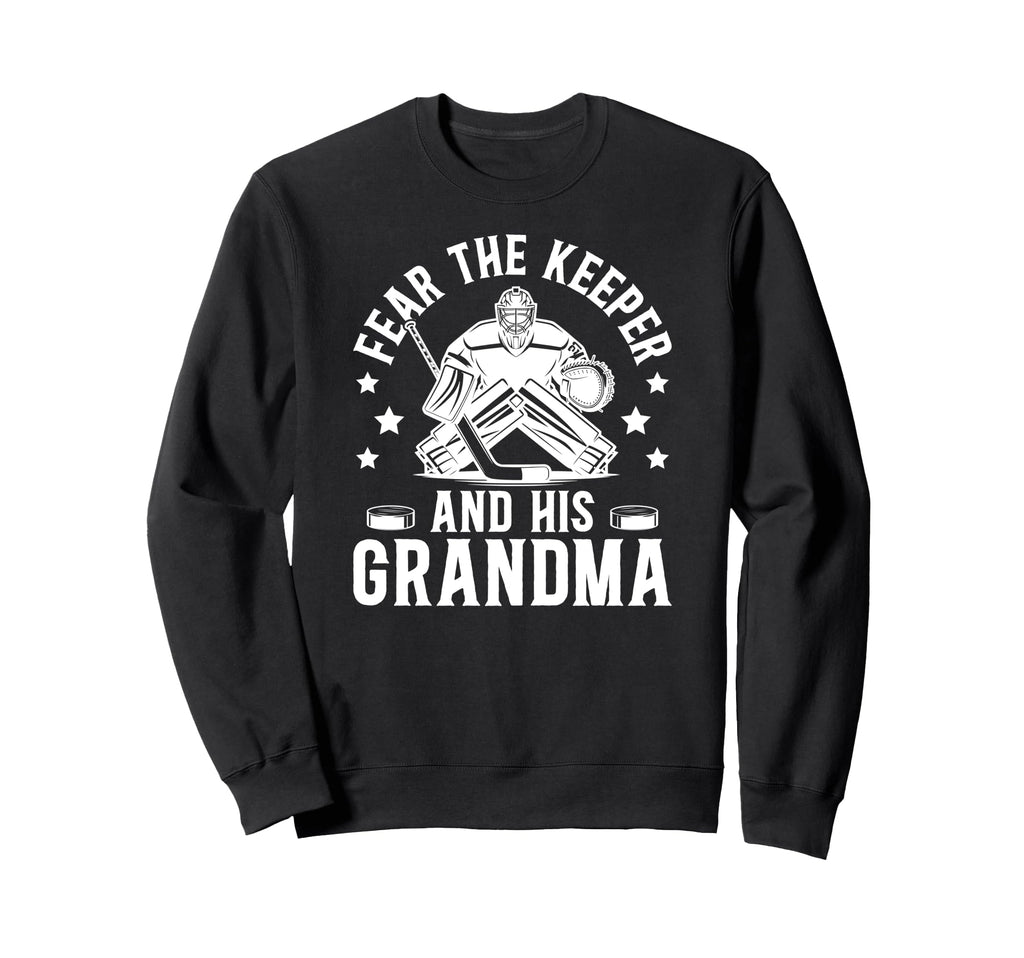 Funny Hockey Keeper Grandma Hockey Sweatshirt - Unique Graphic Men Women - T-Shirt, Sweatshirt, Hoodie