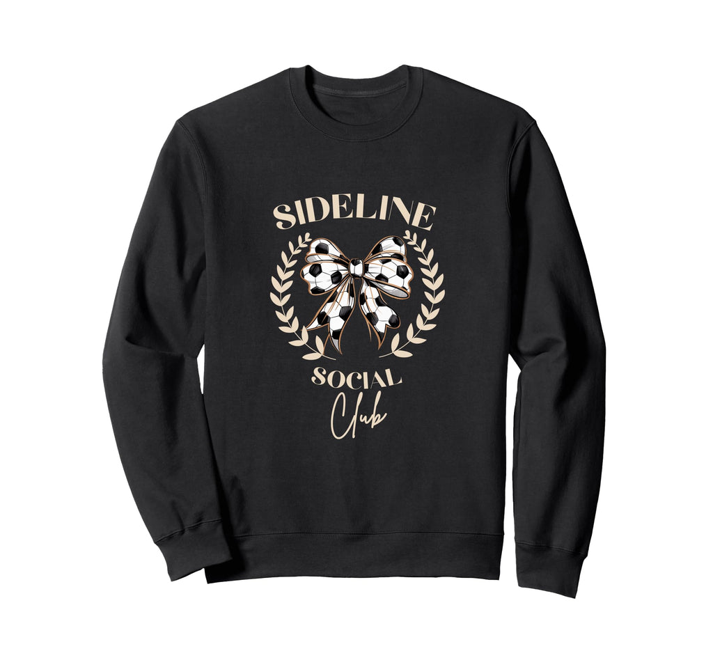 Sideline Social Club Coquette Soccer Sweatshirt - Unique Graphic Unisex - T-Shirt, Sweatshirt, Hoodie
