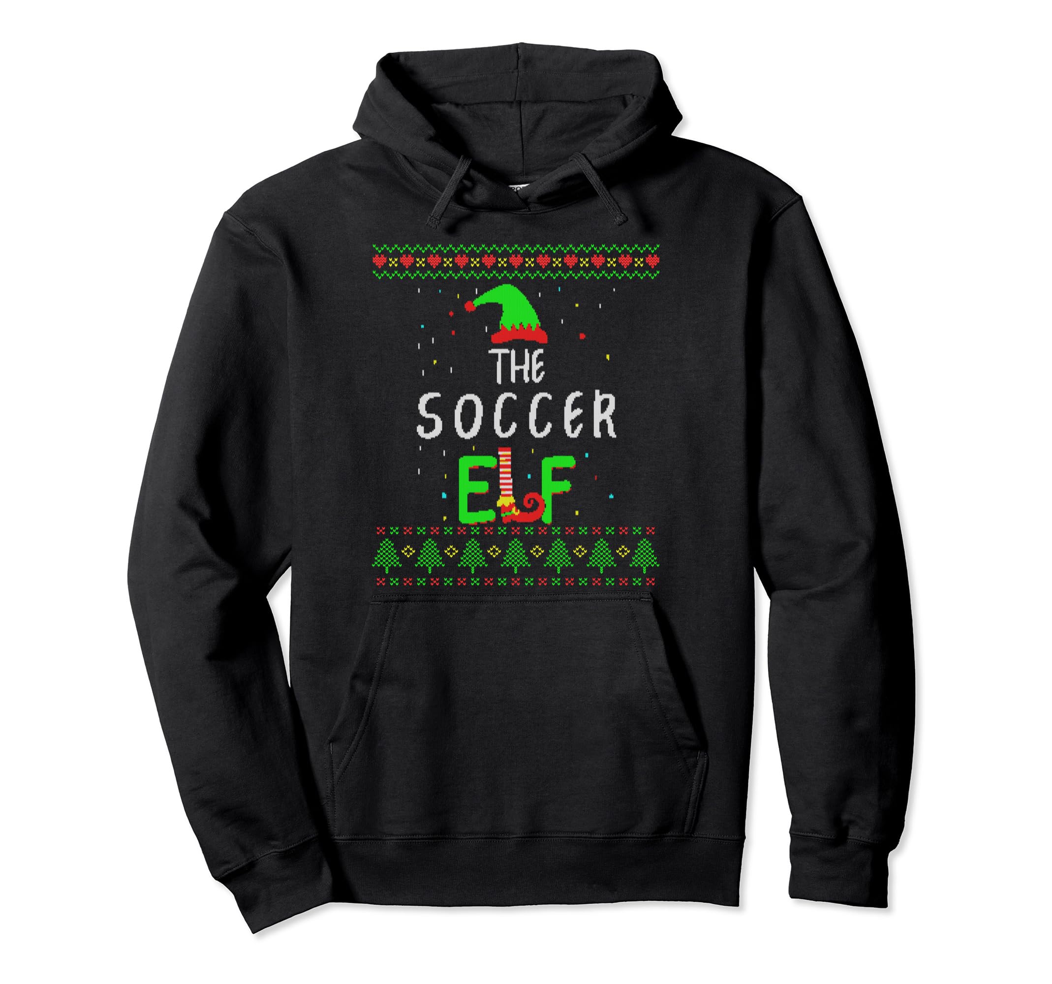 Soccer Elf Family Matching Ugly Pjs Hoodie - Streetwear Style for Adults - T-Shirt, Sweatshirt, Hoodie