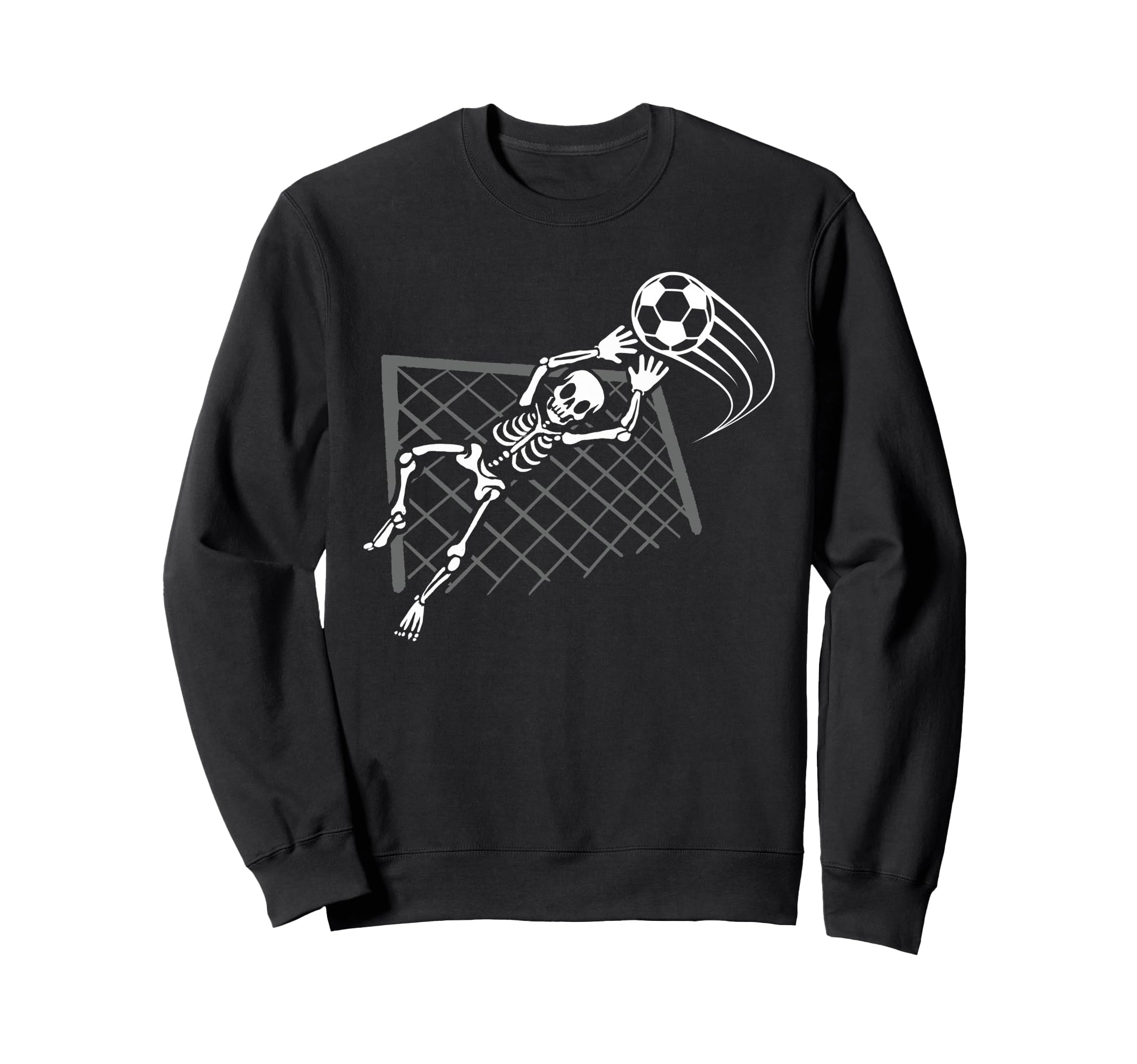 Skeleton Soccer Halloween Sport Sweatshirt - Graphic Print Men Women - T-Shirt, Sweatshirt, Hoodie