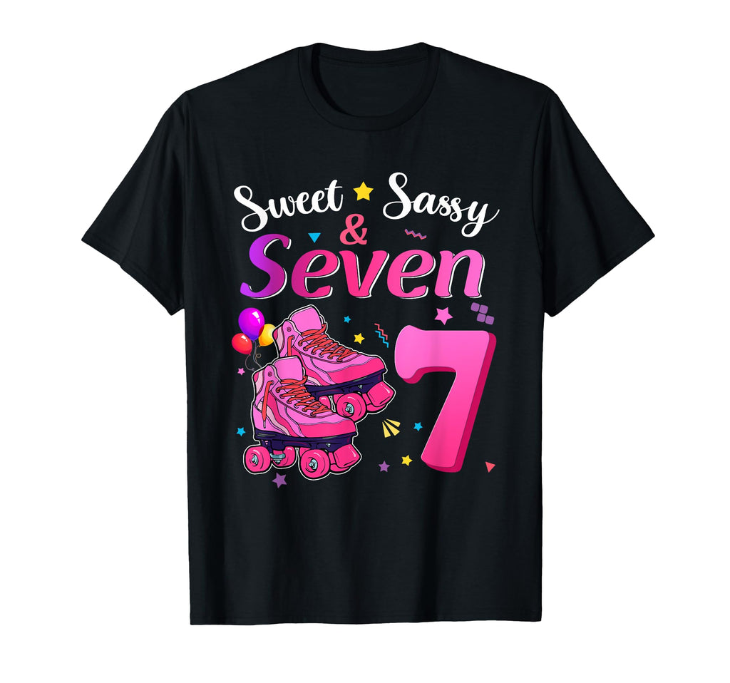 Sweet Sassy Seven Roller Skate 7Th T-Shirt - Graphic Print for Adults - T-Shirt, Sweatshirt, Hoodie