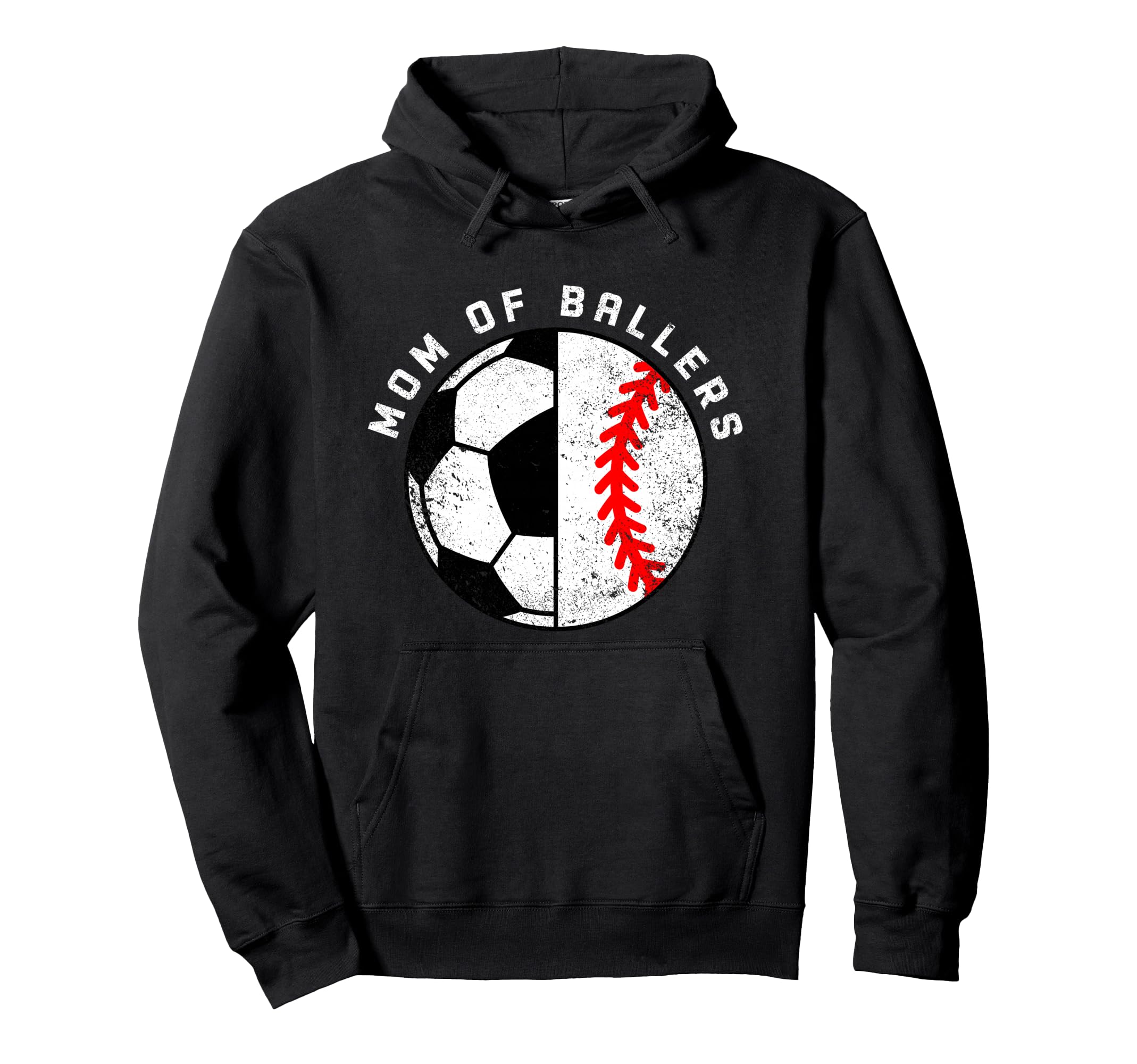 Mom Ballers Funny Soccer Baseball Mom Hoodie - Novelty Apparel Men Women - T-Shirt, Sweatshirt, Hoodie