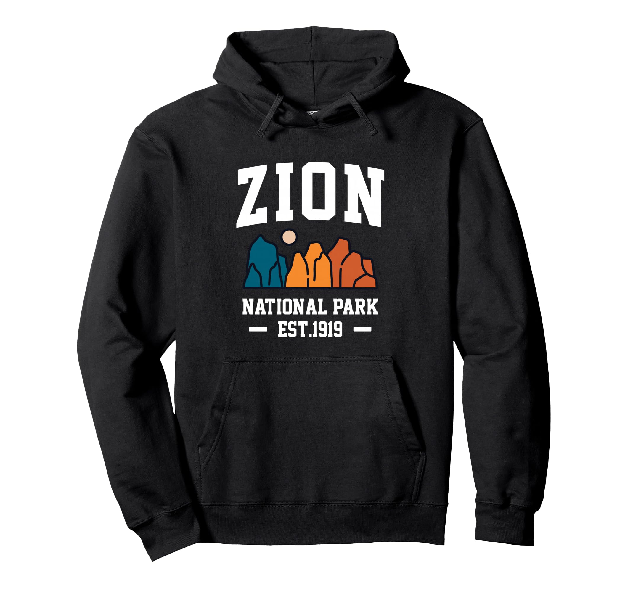 Zion National Park Athletic Geometric Hoodie - Graphic Print Men Women - T-Shirt, Sweatshirt, Hoodie