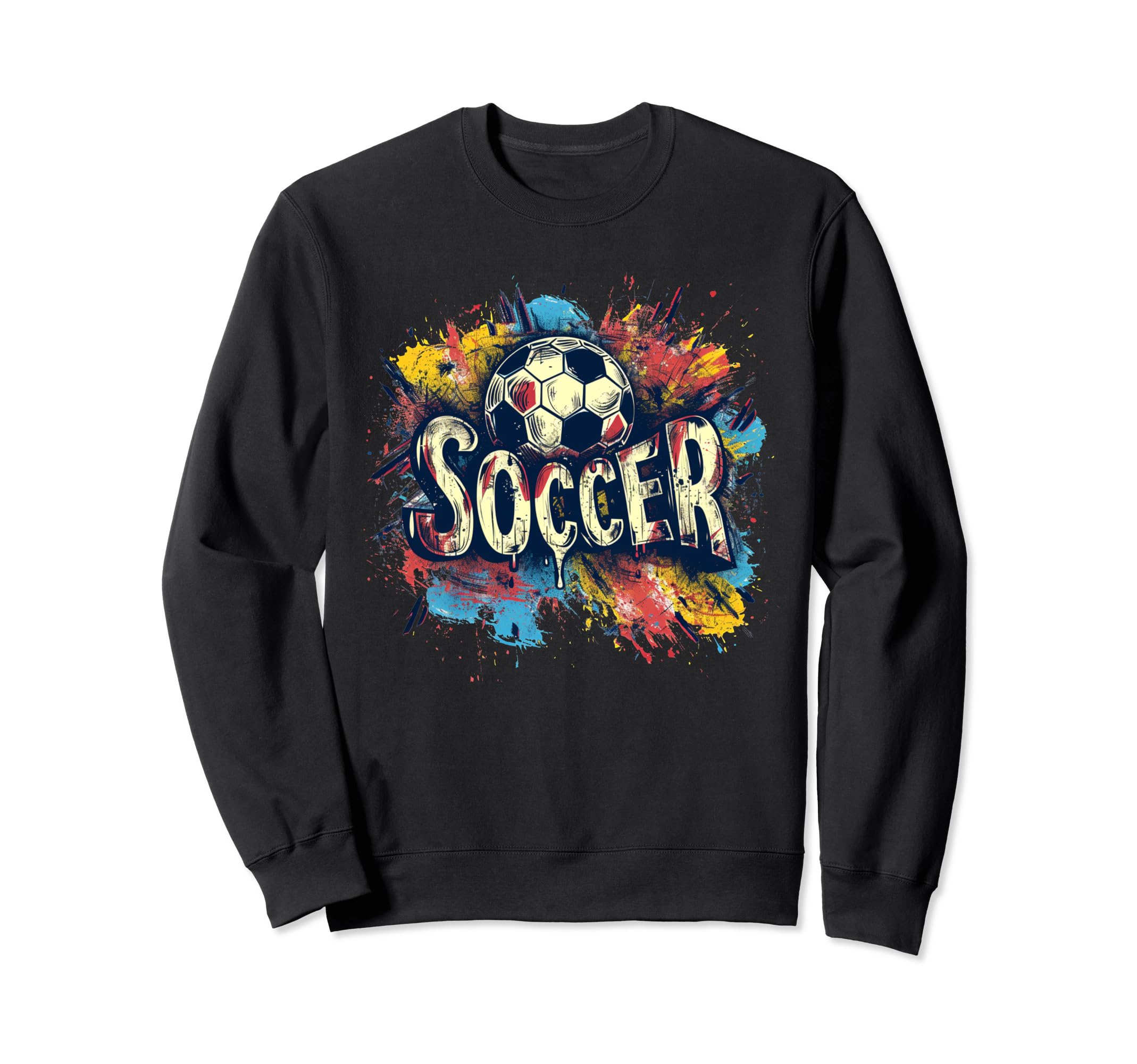 Multicolor Soccer Costume Sweatshirt - Casual Everyday Wear Men Women - T-Shirt, Sweatshirt, Hoodie