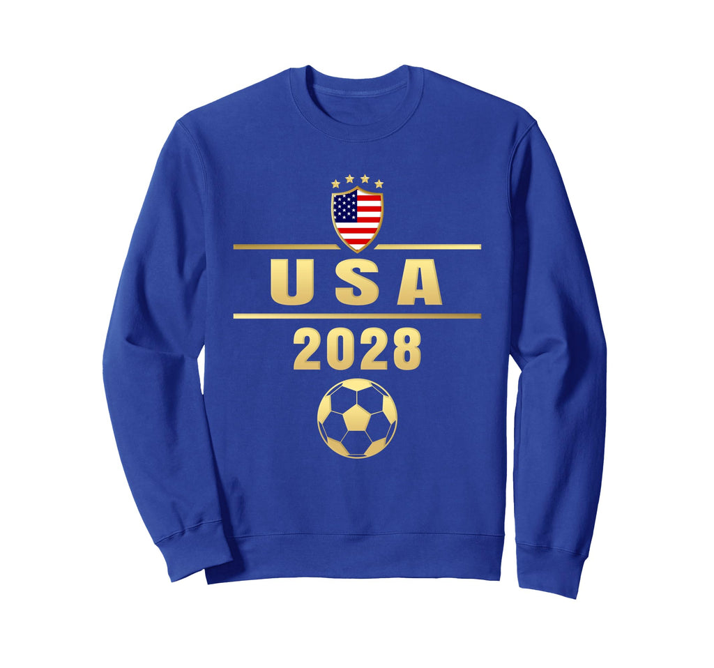 American Flag Soccer Womens Soccer Sweatshirt - Trendy Graphic Unisex - T-Shirt, Sweatshirt, Hoodie