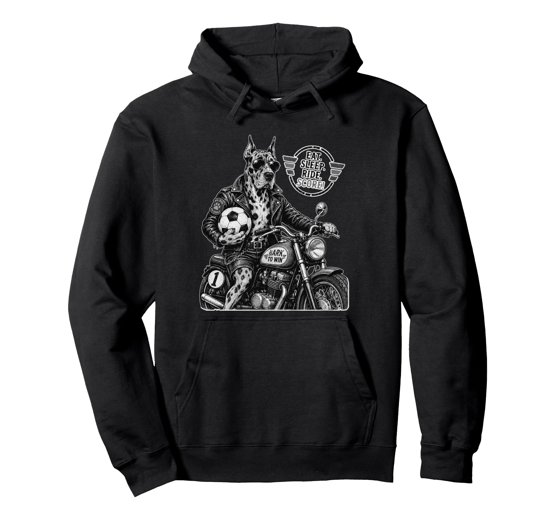 Gordon Setter Motorbike Love Footbal Hoodie - Novelty Apparel Men Women - T-Shirt, Sweatshirt, Hoodie