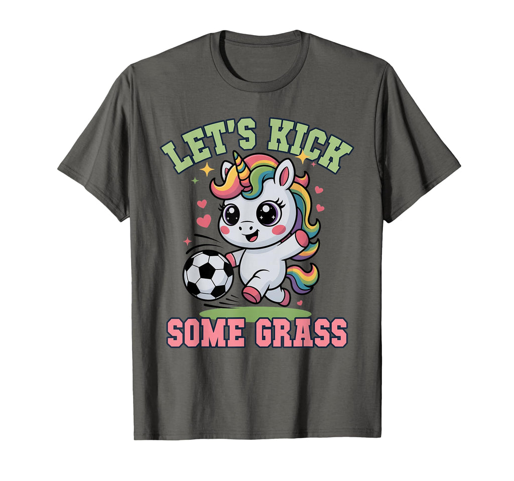Funny Lets Kick Some Grass Soccer T-Shirt - Custom Art Print for Adults - T-Shirt, Sweatshirt, Hoodie