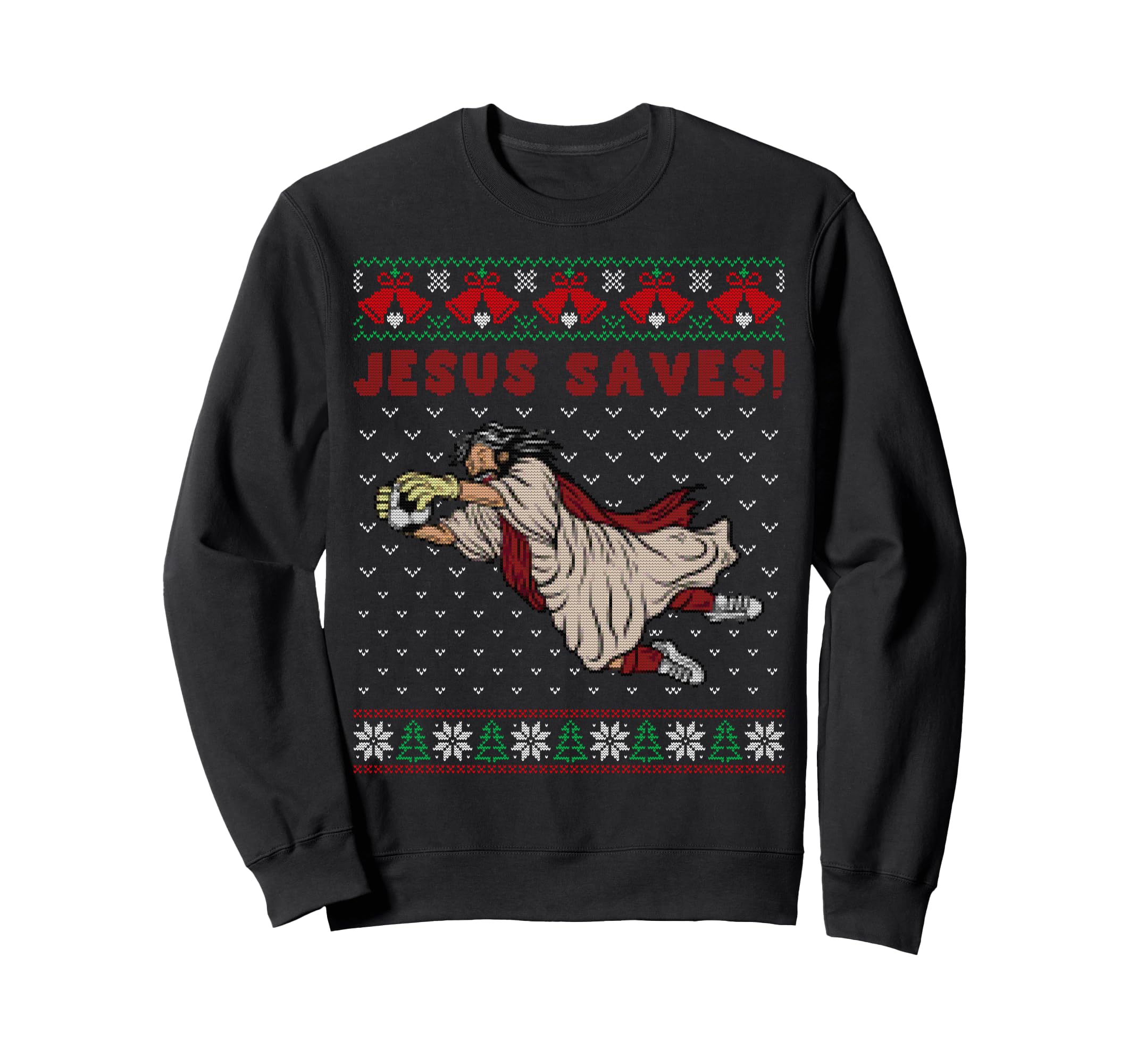 Jesus Saves Football Goalkeeper Sweatshirt - Fun Novelty Design Unisex - T-Shirt, Sweatshirt, Hoodie