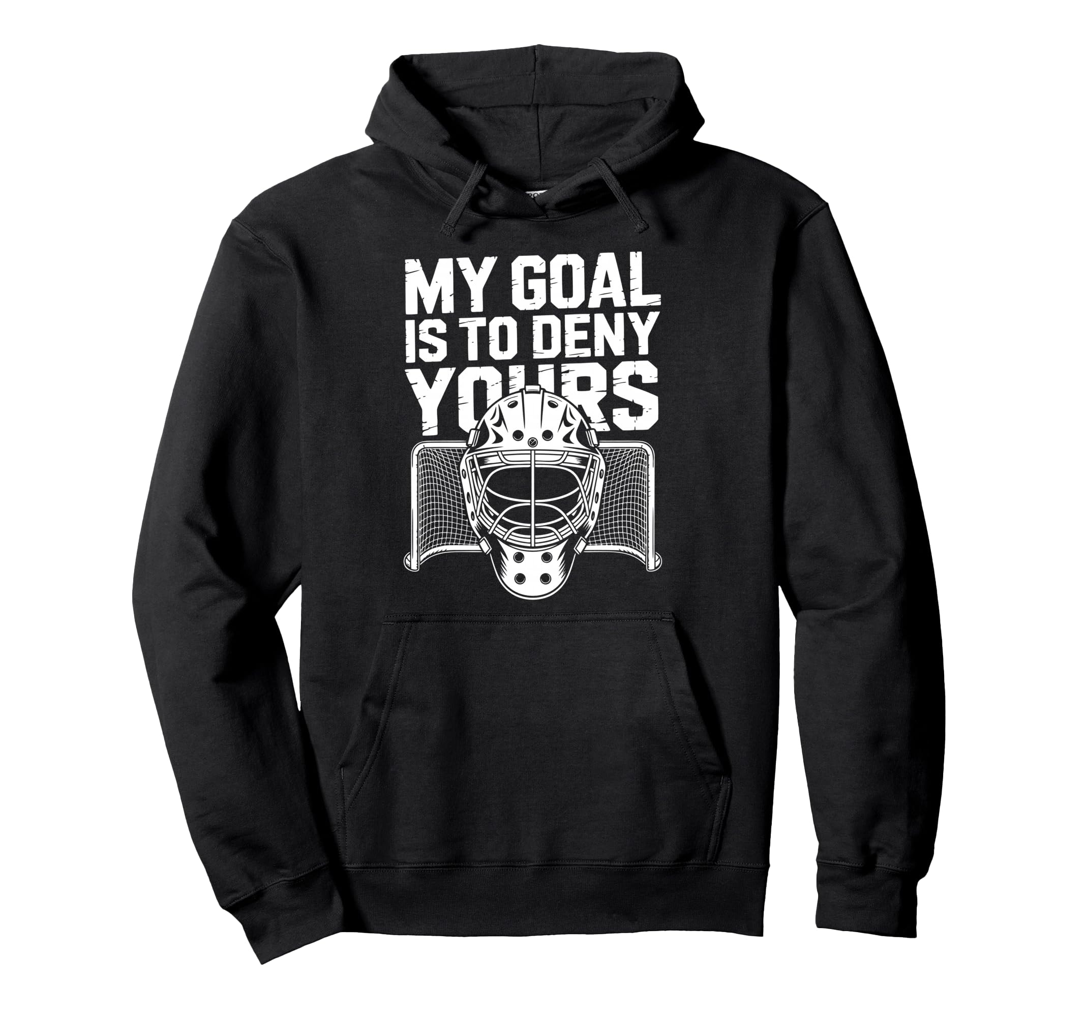 Ice Hockey Goalkeeper Goals Mask Hockey Hoodie - Graphic Print for Adults - T-Shirt, Sweatshirt, Hoodie