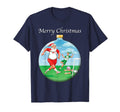 Funny Shirts Santa Claus And Elves T-Shirt - Minimalist Print for Adults - T-Shirt, Sweatshirt, Hoodie