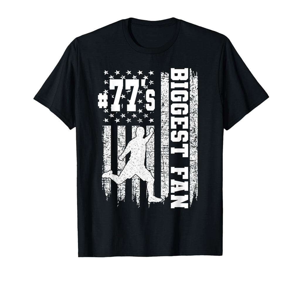 Soccer Biggest Fan Number 77 Proud T-Shirt - Trendy Graphic for Adults - T-Shirt, Sweatshirt, Hoodie