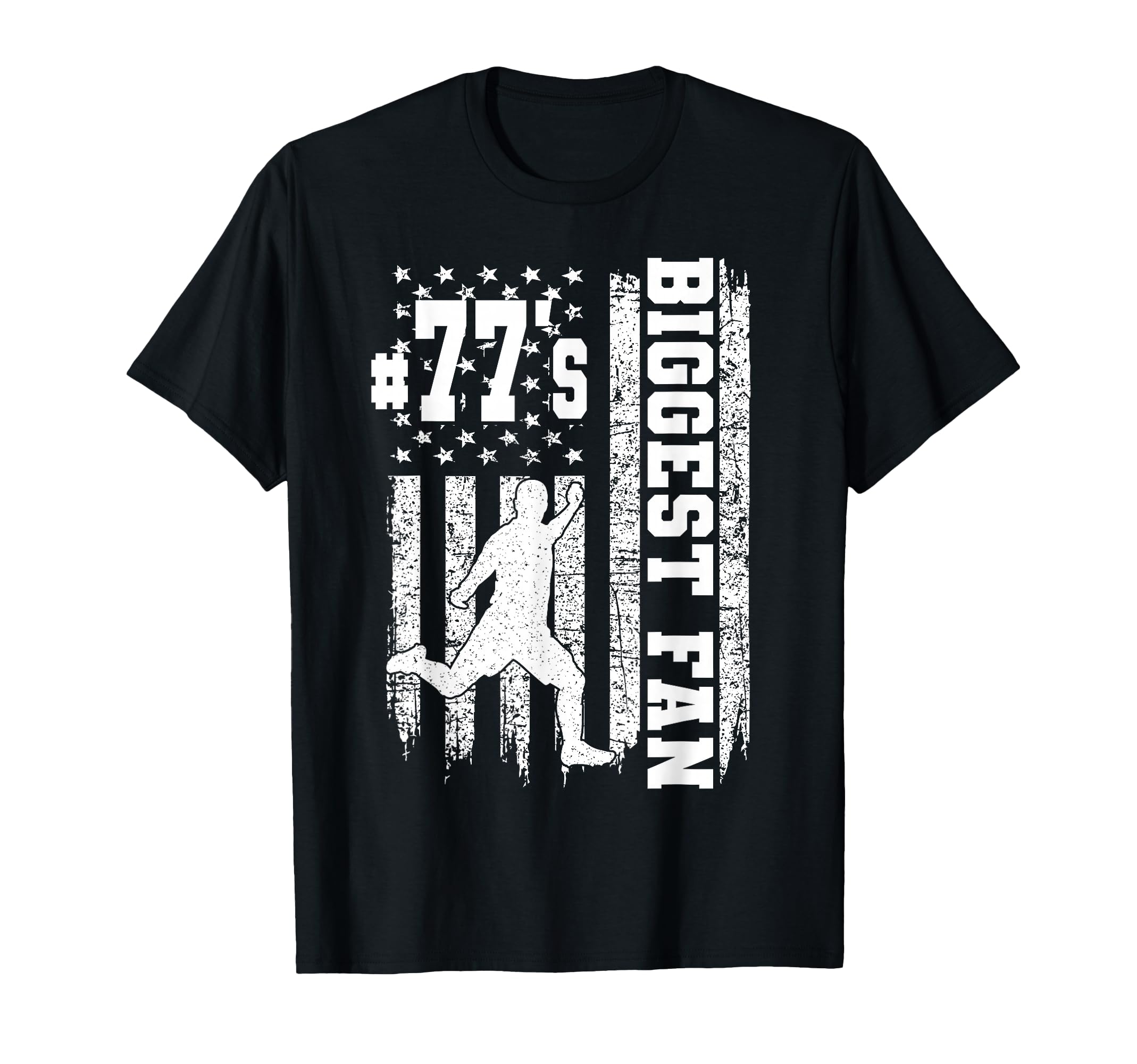 Soccer Biggest Fan Number 77 Proud T-Shirt - Trendy Graphic for Adults - T-Shirt, Sweatshirt, Hoodie