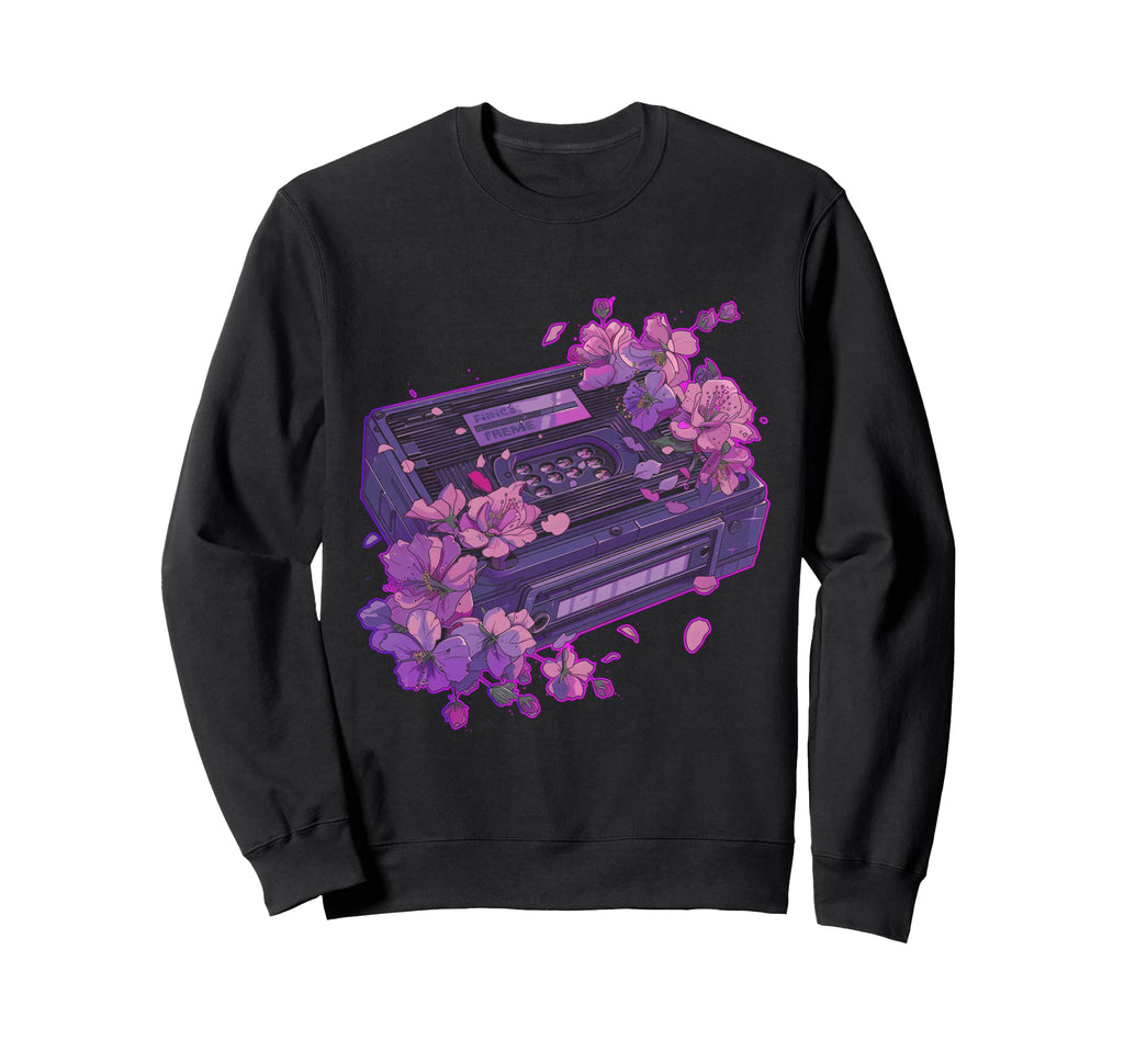 Japanese Cherry Blossom Aesthetic Sweatshirt - Minimalist Print Unisex - T-Shirt, Sweatshirt, Hoodie