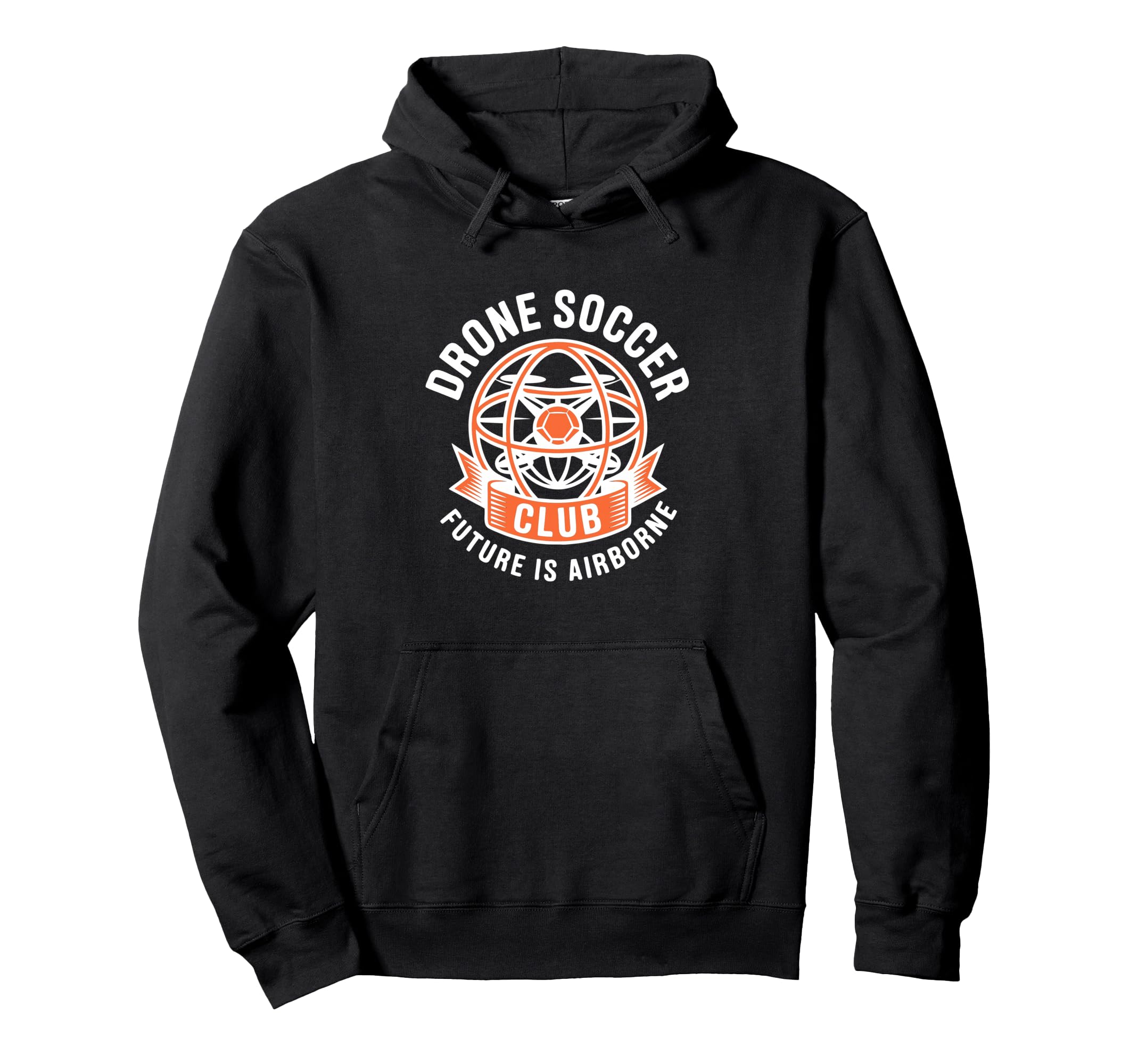 Drone Soccer Club Sports Emblem Hoodie - Novelty Apparel for Adults - T-Shirt, Sweatshirt, Hoodie