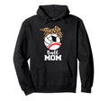 Ball Mom Funny Baseball Volleyball Hoodie - Novelty Apparel for Adults - T-Shirt, Sweatshirt, Hoodie